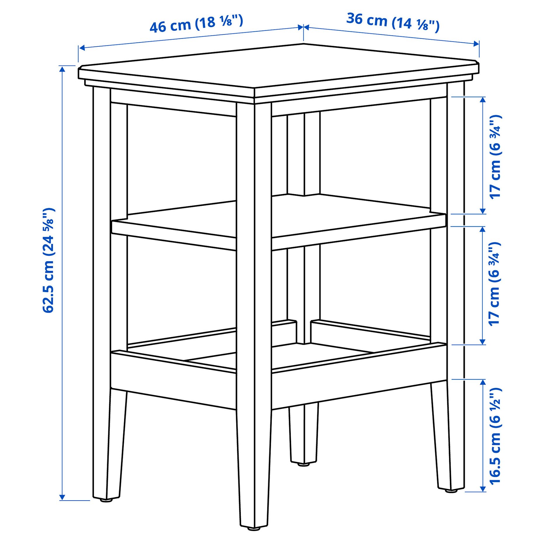 IDANÄS, side table, 46x36 cm, 004.960.48