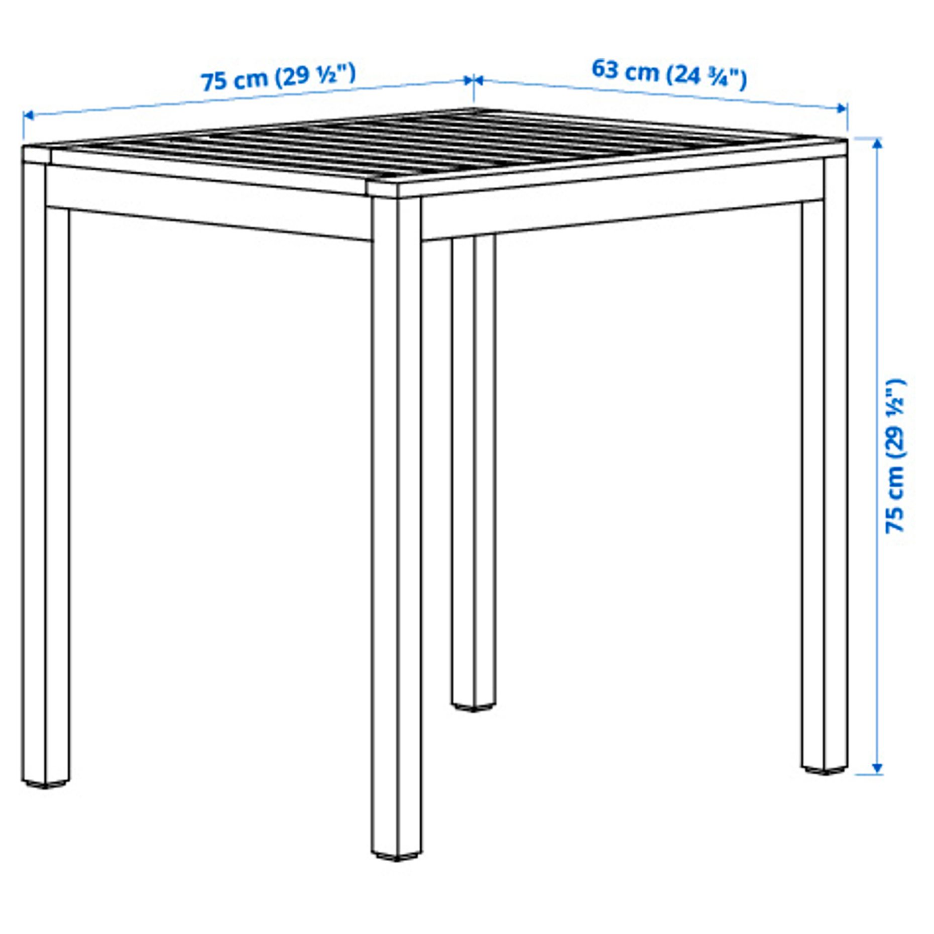NÄMMARÖ, τραπέζι/εξωτερικού χώρου, 75x63 cm, 005.103.08
