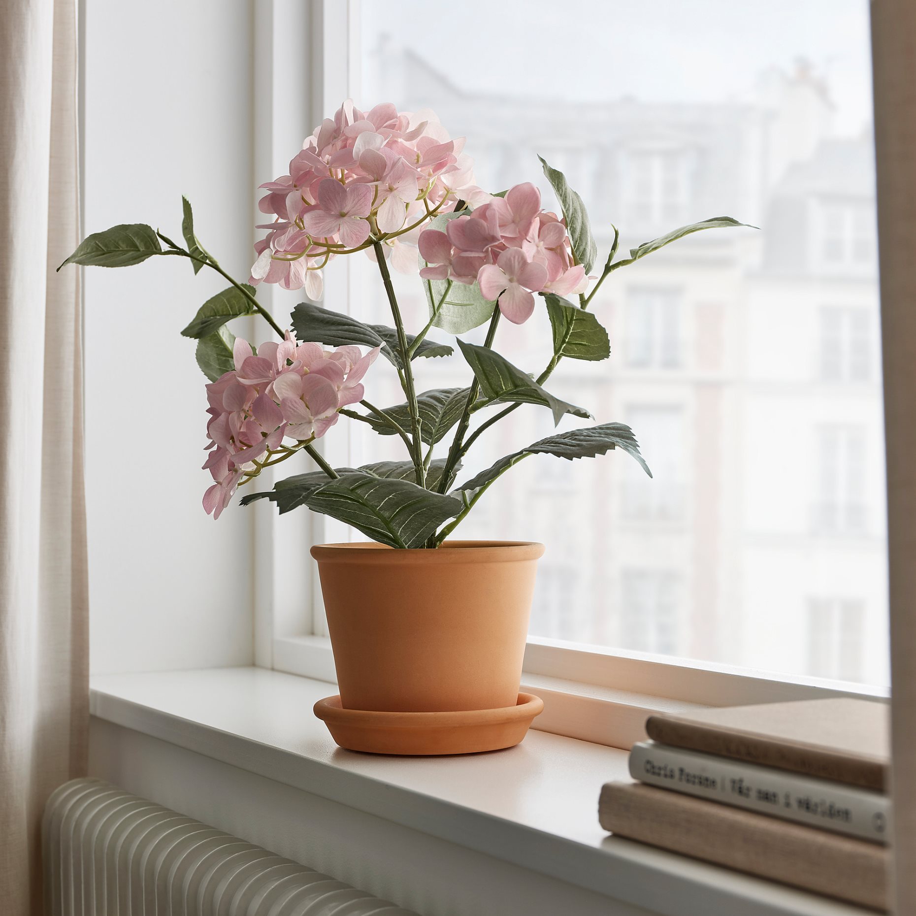 FEJKA, artificial potted plant/in/outdoor/Hydrangea, 12 cm, 005.357.28