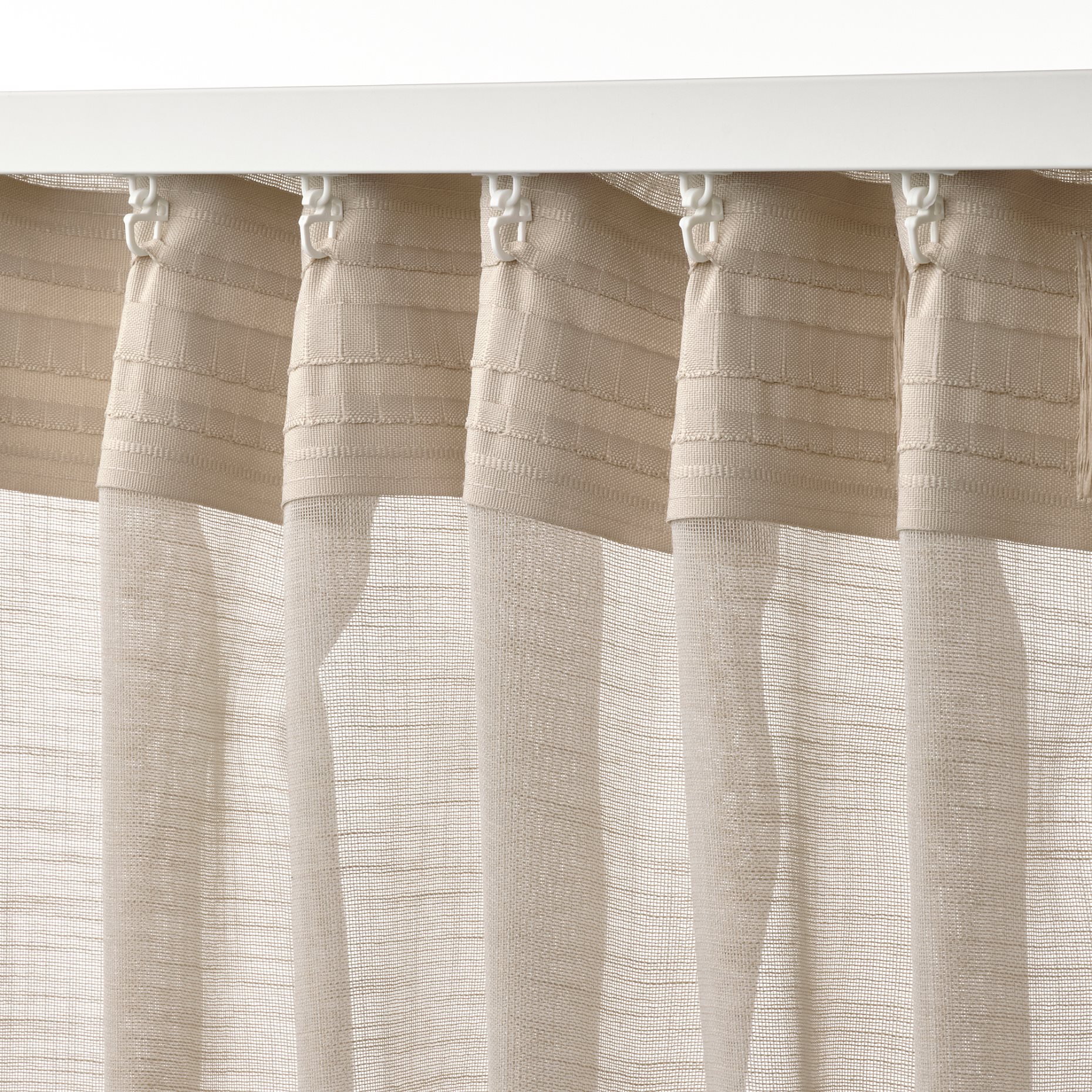 HALLEBRACKA, sheer curtains 1 pair, 145x300 cm, 005.568.48