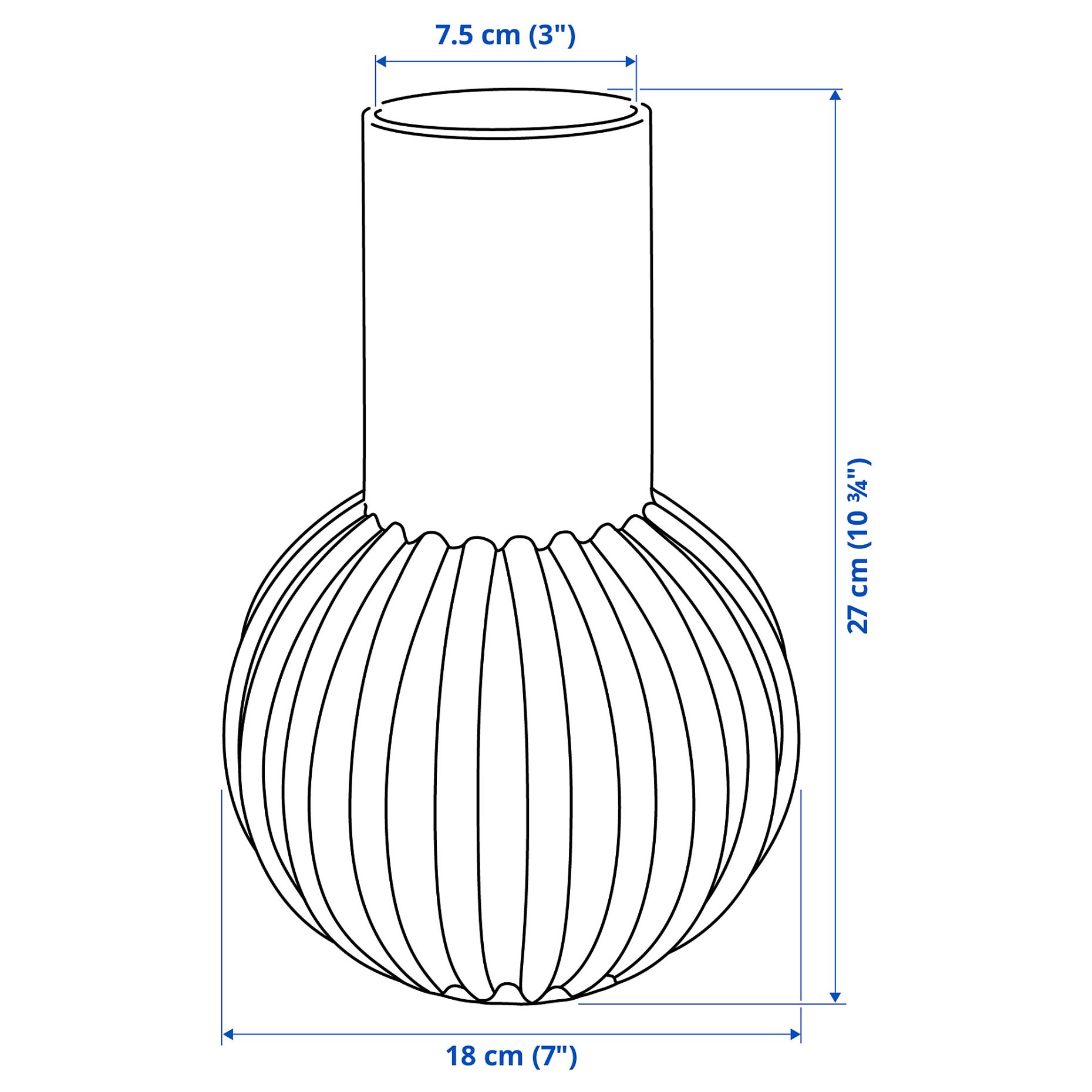 SKOGSTUNDRA, vase, 27 cm, 005.662.63