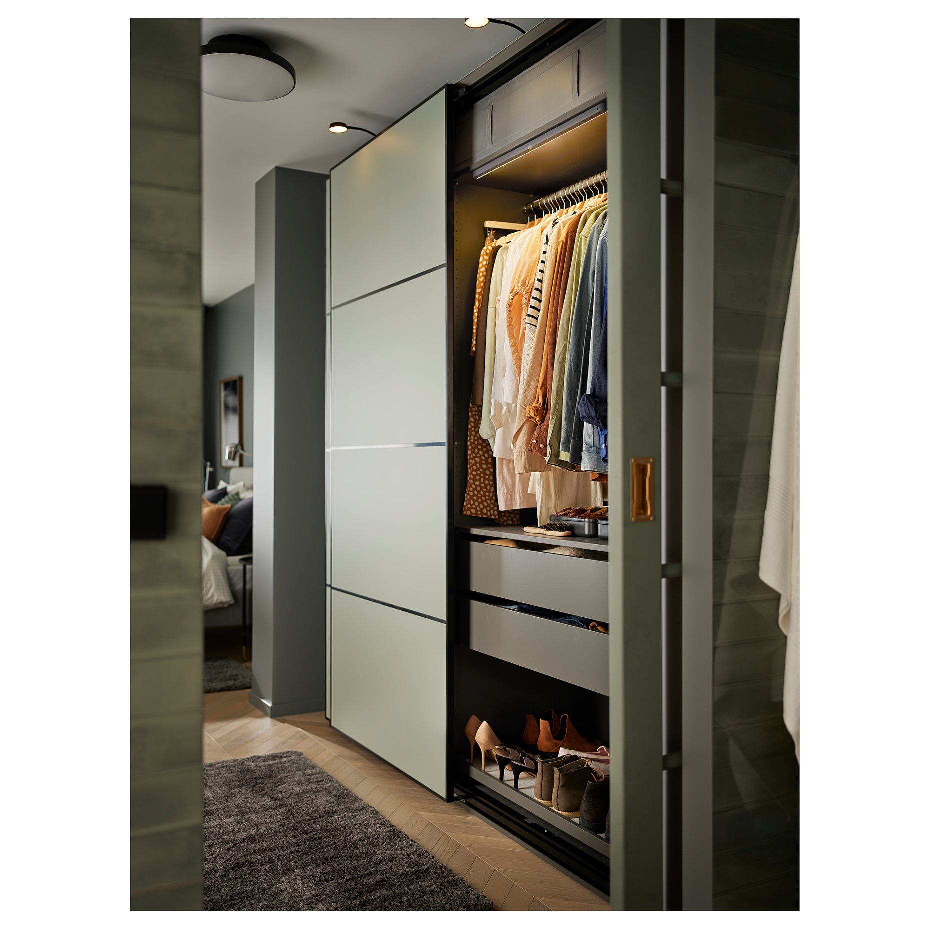 KOLVATTEN, lighting with built-in LED light source with sensor/battery-operated, 70 cm, 005.689.88