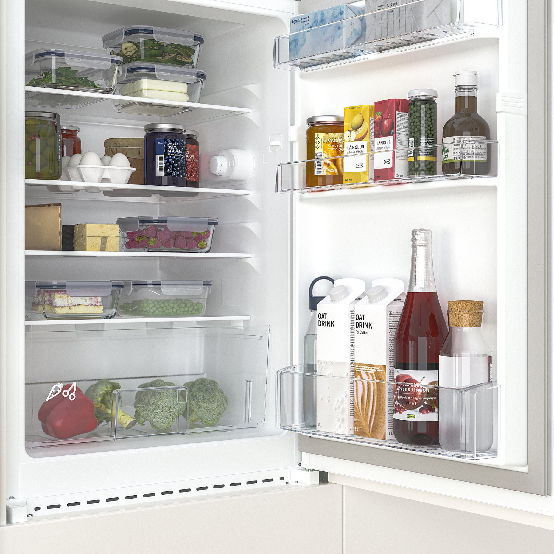 LAGAN, fridge integrated, 126 l, 005.728.53