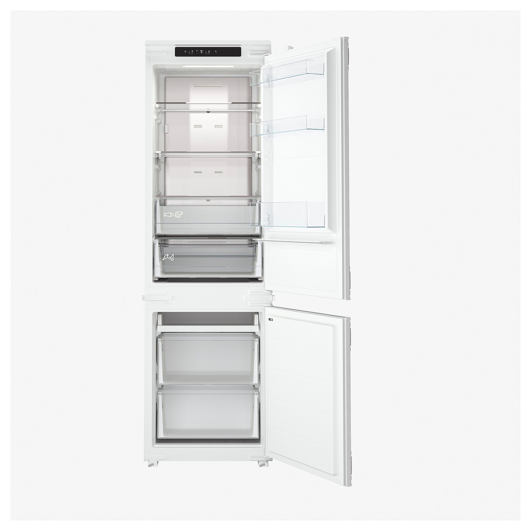 ÖVERNÄS, ψυγείο/καταψύκτης/IKEA 700 εντοιχιζόμενο, 193/74 l, 005.730.46