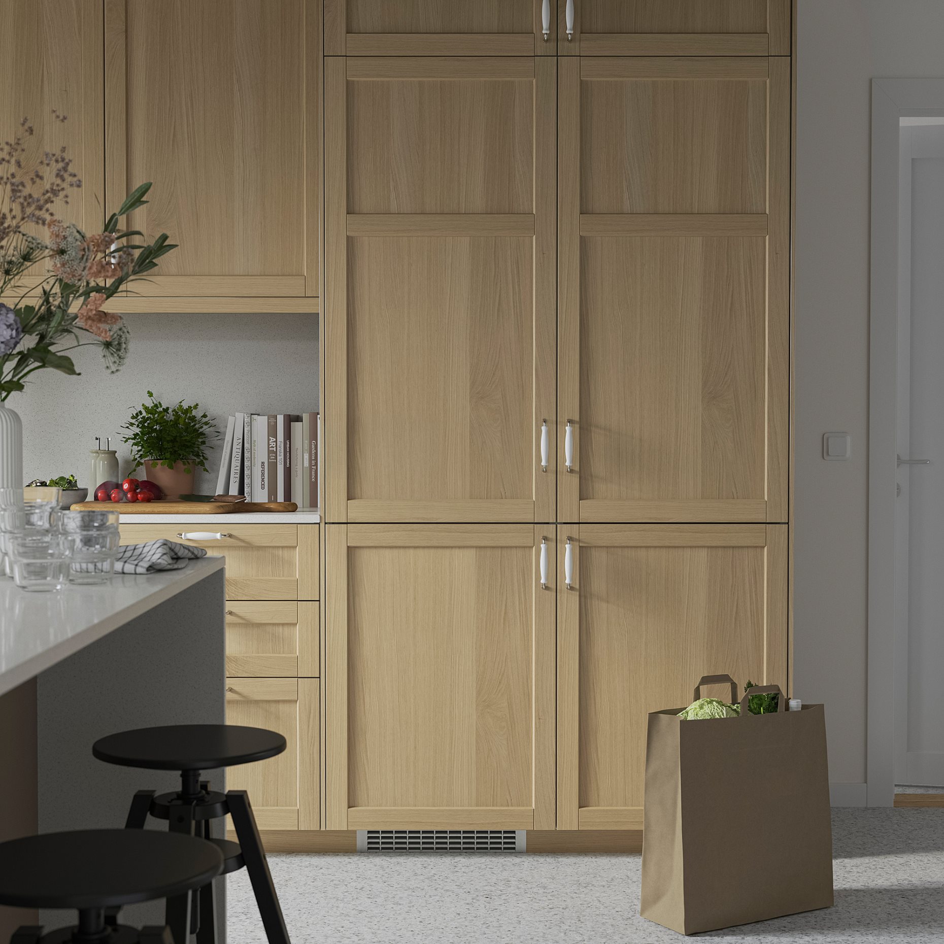 ÖVERNÄS, ψυγείο/καταψύκτης/IKEA 700 εντοιχιζόμενο, 193/74 l, 005.730.46