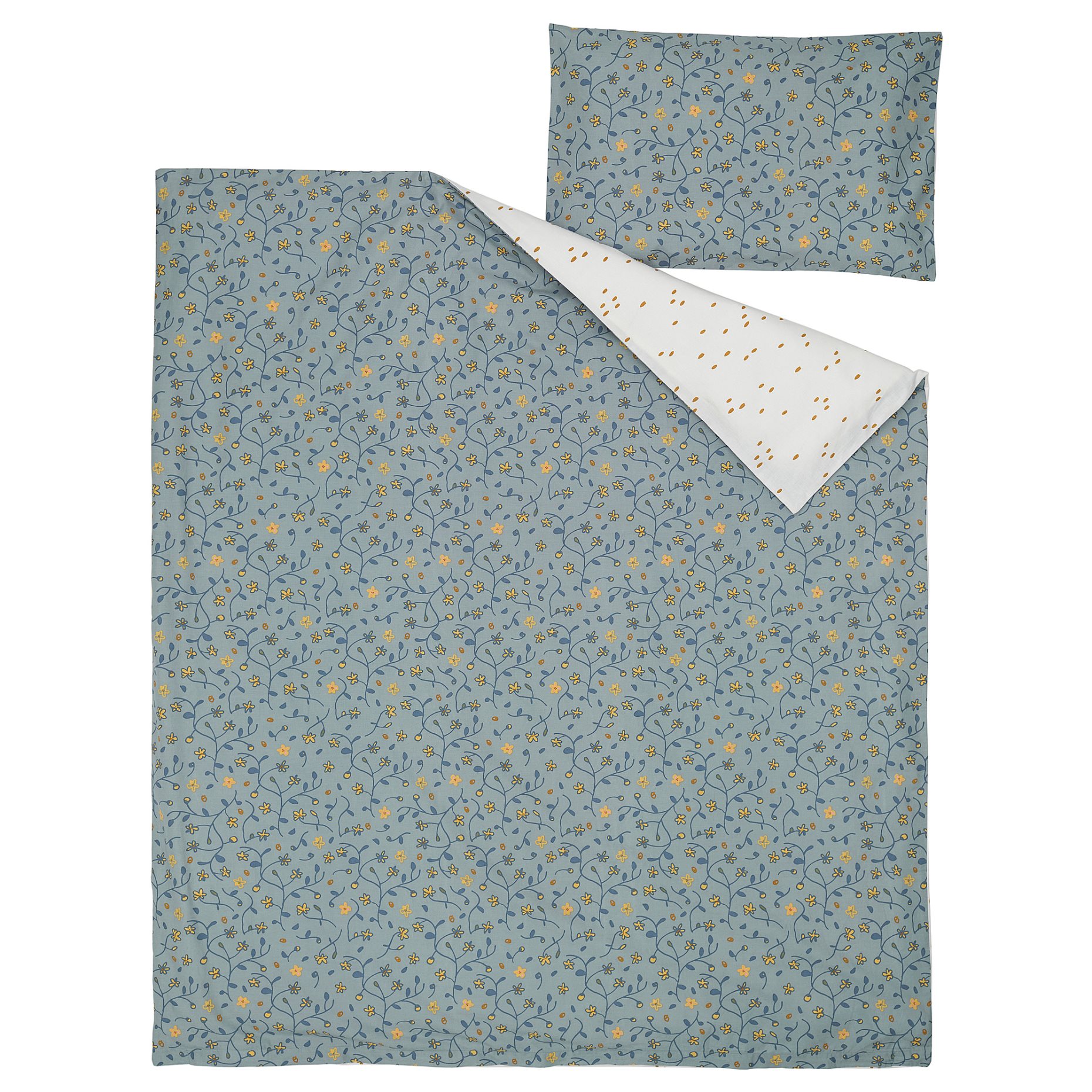 GULDVÄVARE, duvet cover 1 pillowcase for cot, 110x125/35x55 cm, 005.736.35