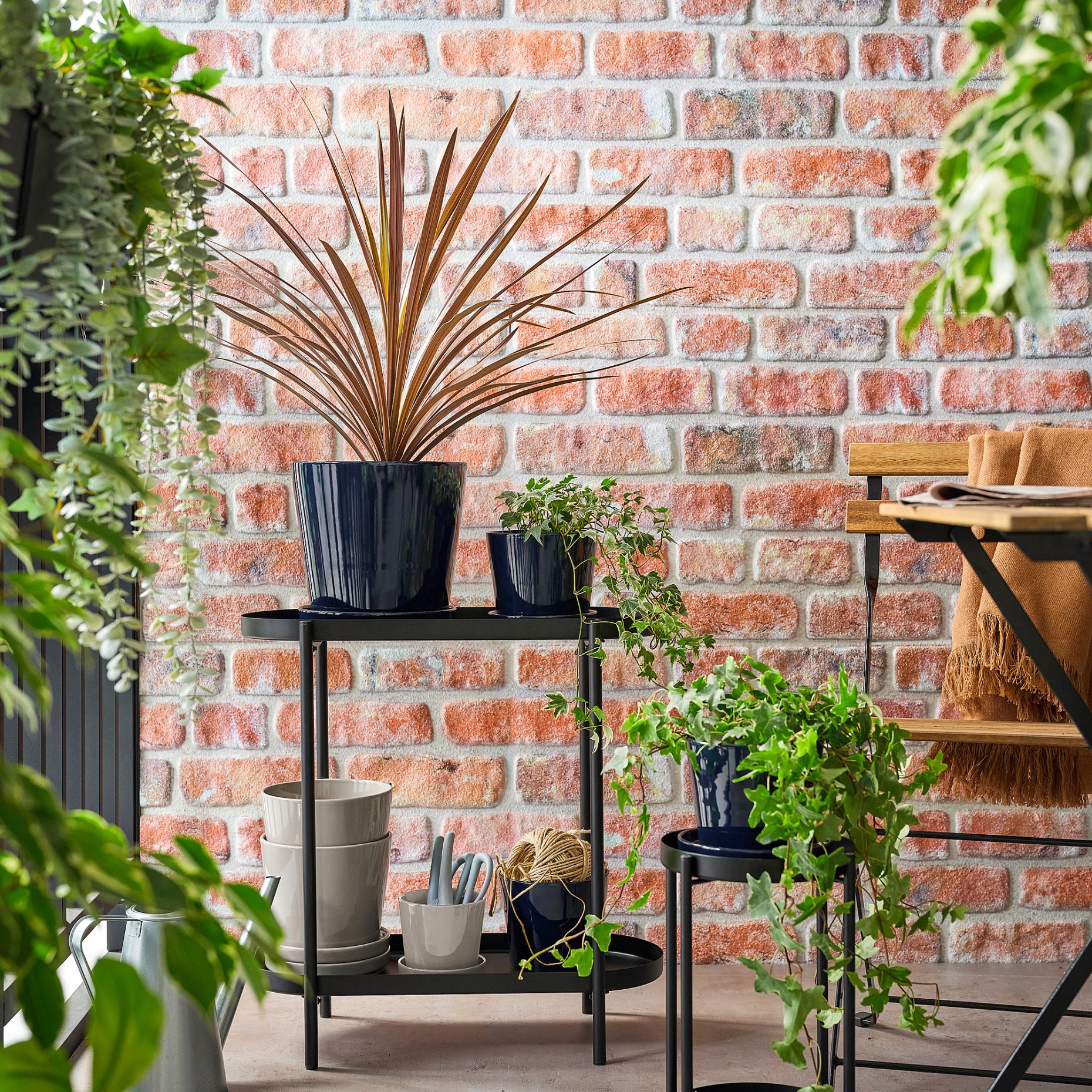 KLOTLÖNN, plant pot with saucer/in/outdoor, 12 cm, 005.840.64