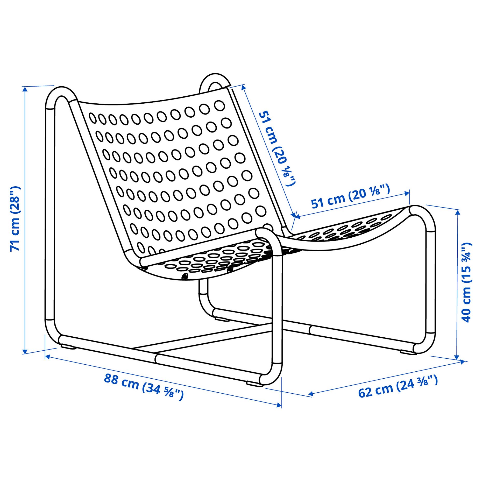 SKOGSÖN, easy chair, outdoor, 005.922.24