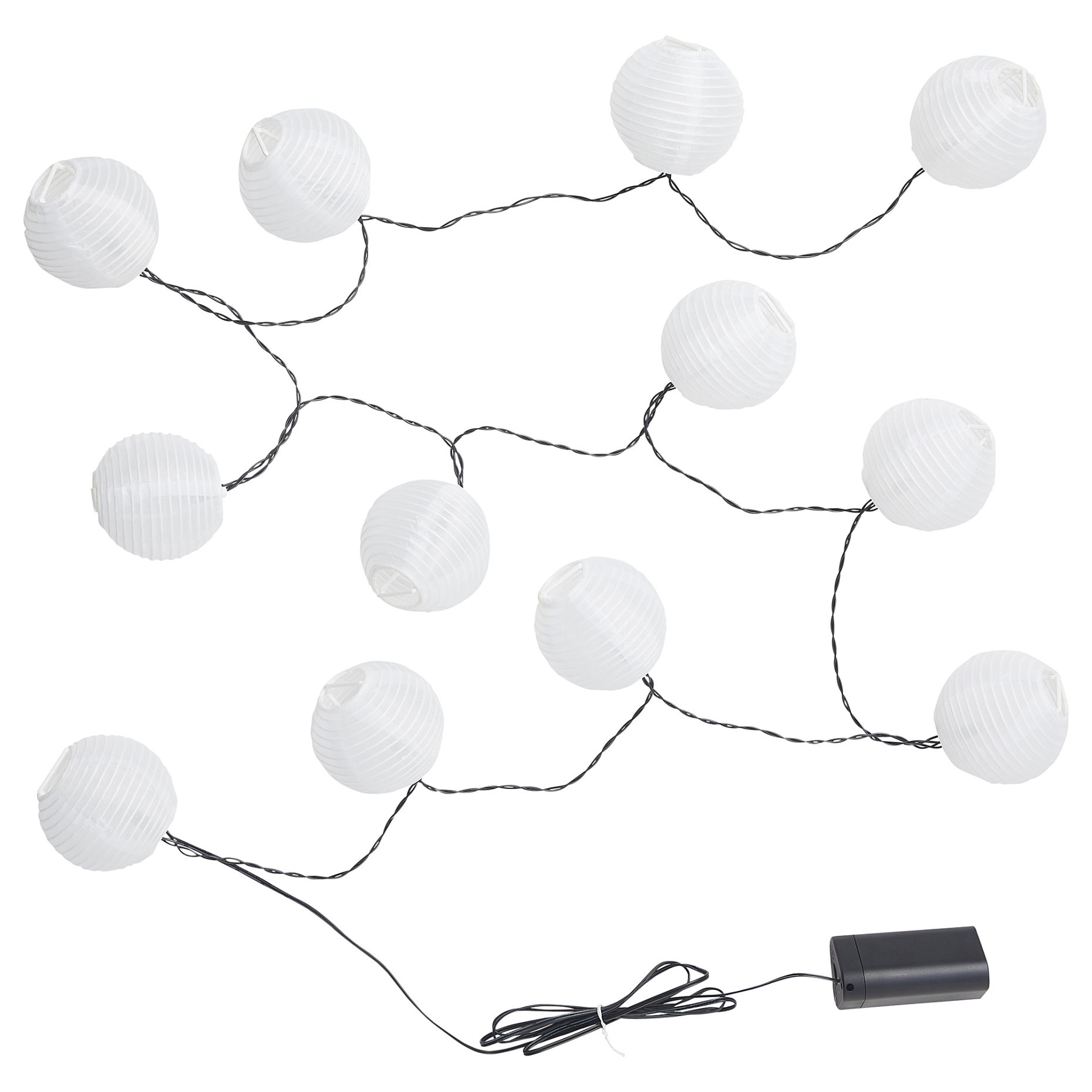 SOLVINDEN, chain with built in LED light source/12 lights/outdoor/battery-operated, 005.931.48