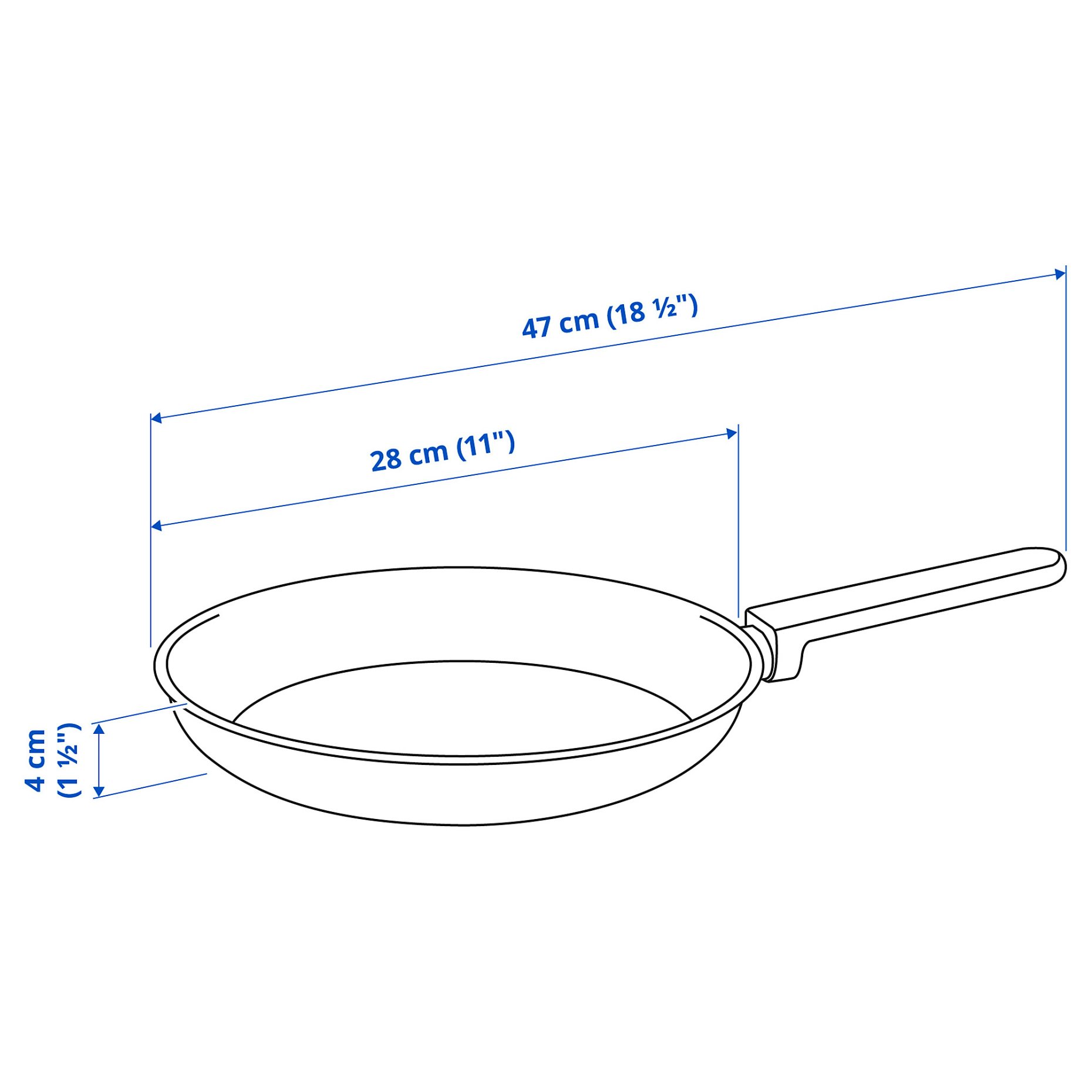 MIDDAGSMAT, frying pan non-stick coating, set of 2, 005.964.77