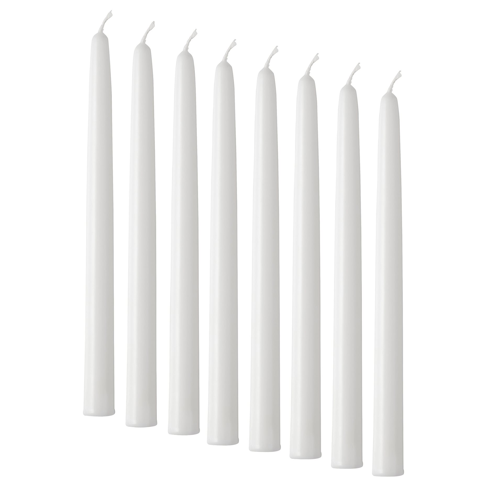 VINTERFINT, unscented taper candle/8 pack, 25 cm, 005.995.17