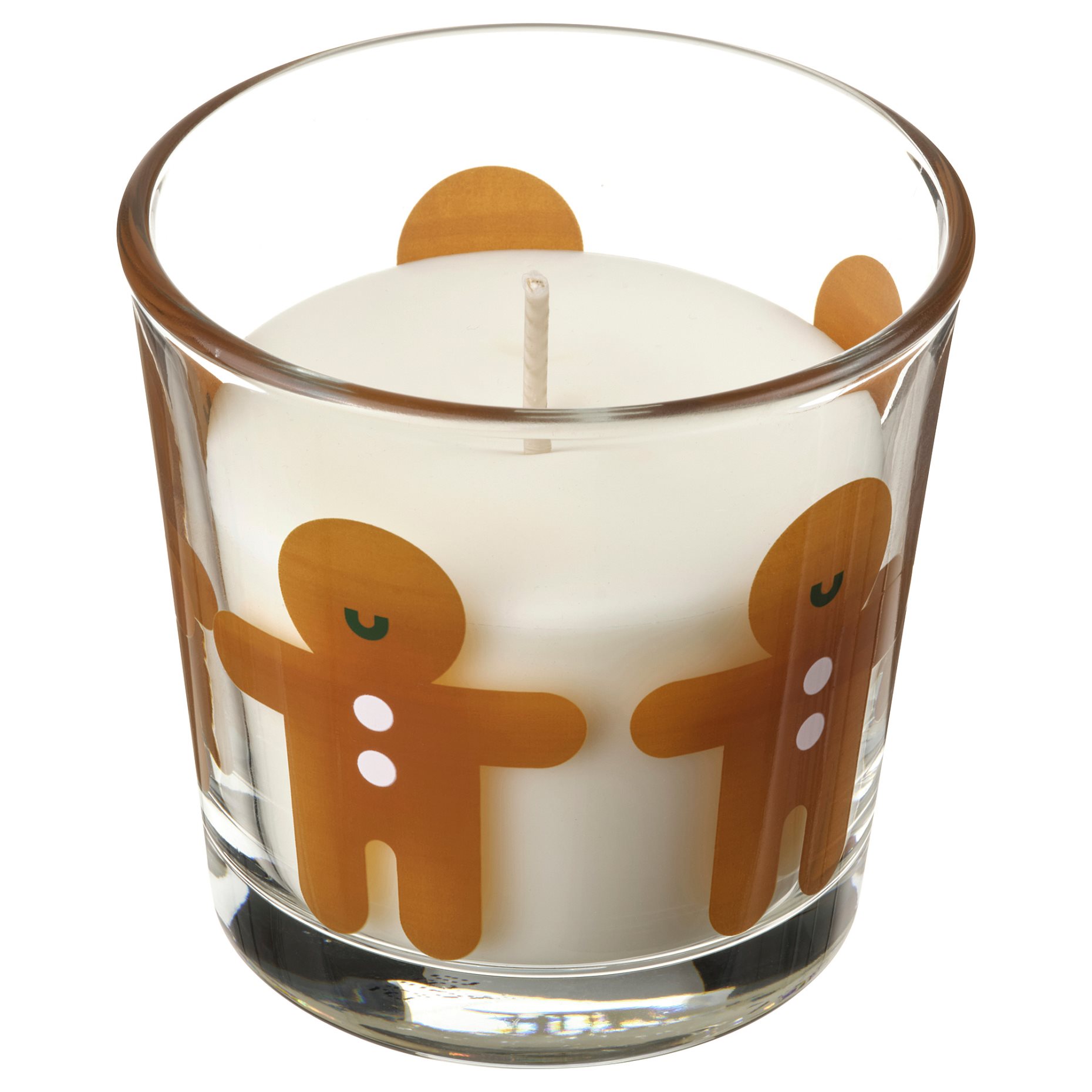 VINTERFINT, scented candle in glass/gingerbread cookies, 25 hr, 005.999.56