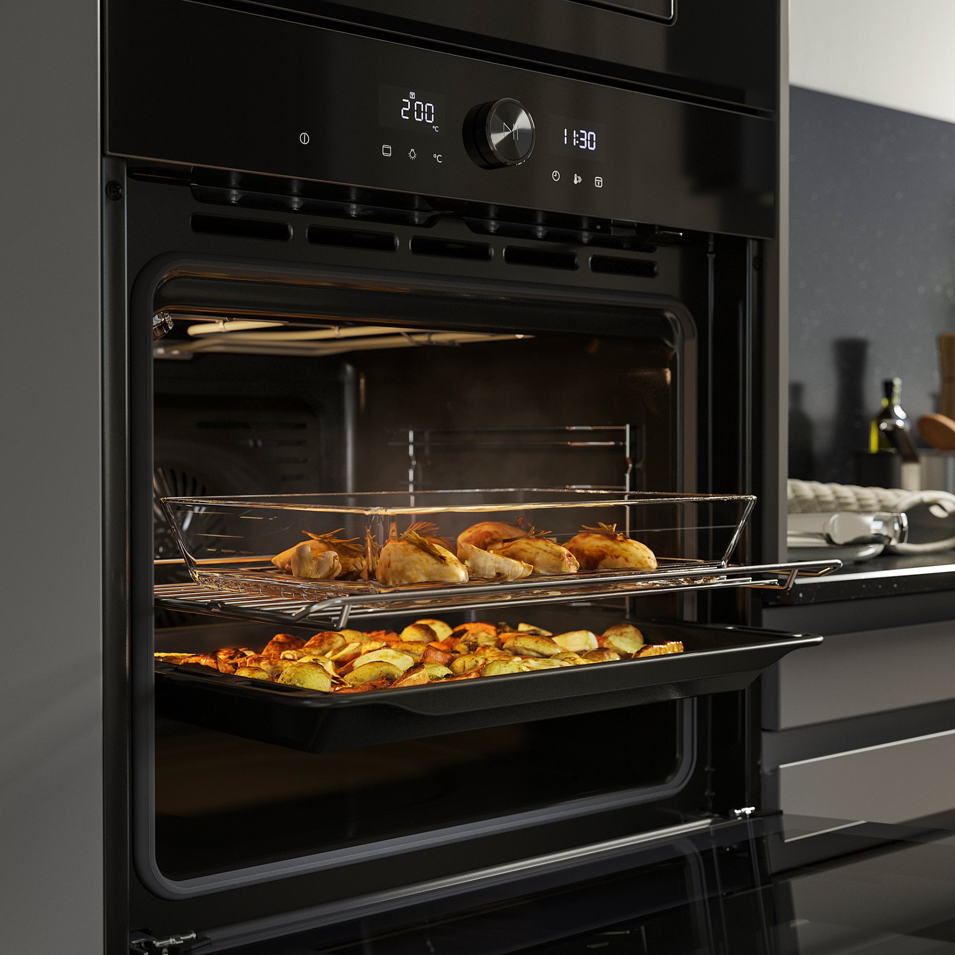 SPJUTBO, true fan oven added steam/grill functions/IKEA 500, 006.002.76