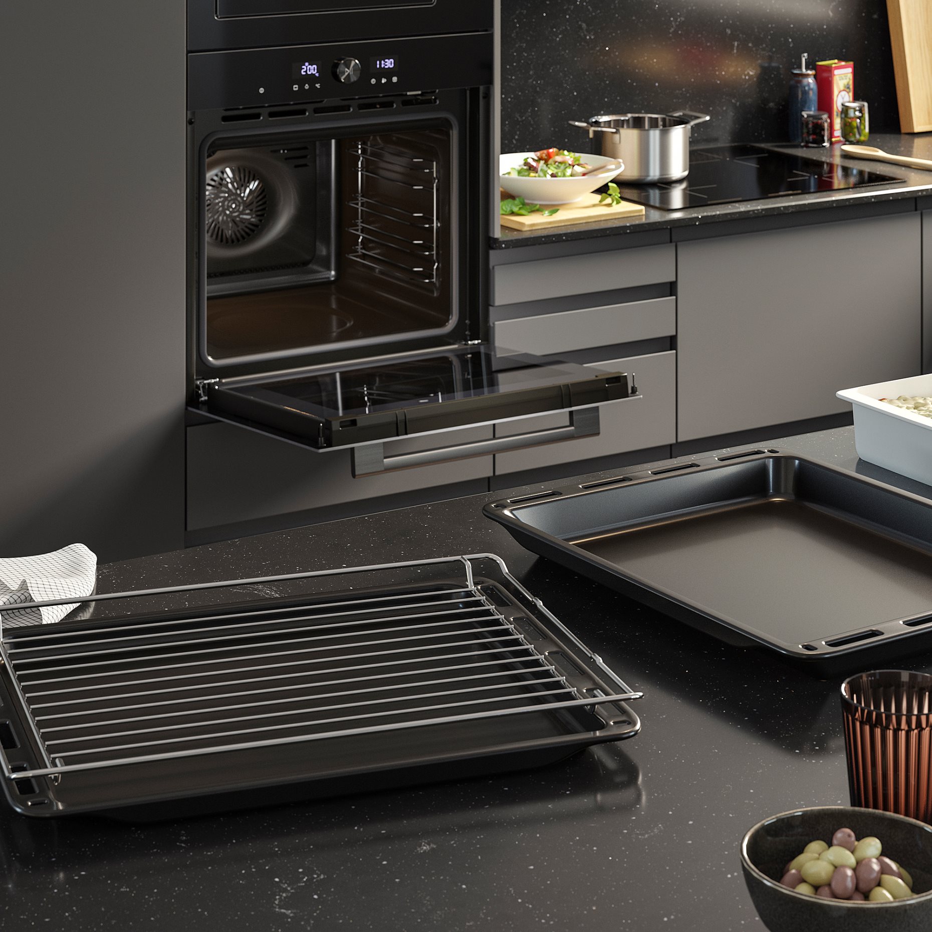 SPJUTBO, true fan oven added steam/grill functions/IKEA 500, 006.002.76