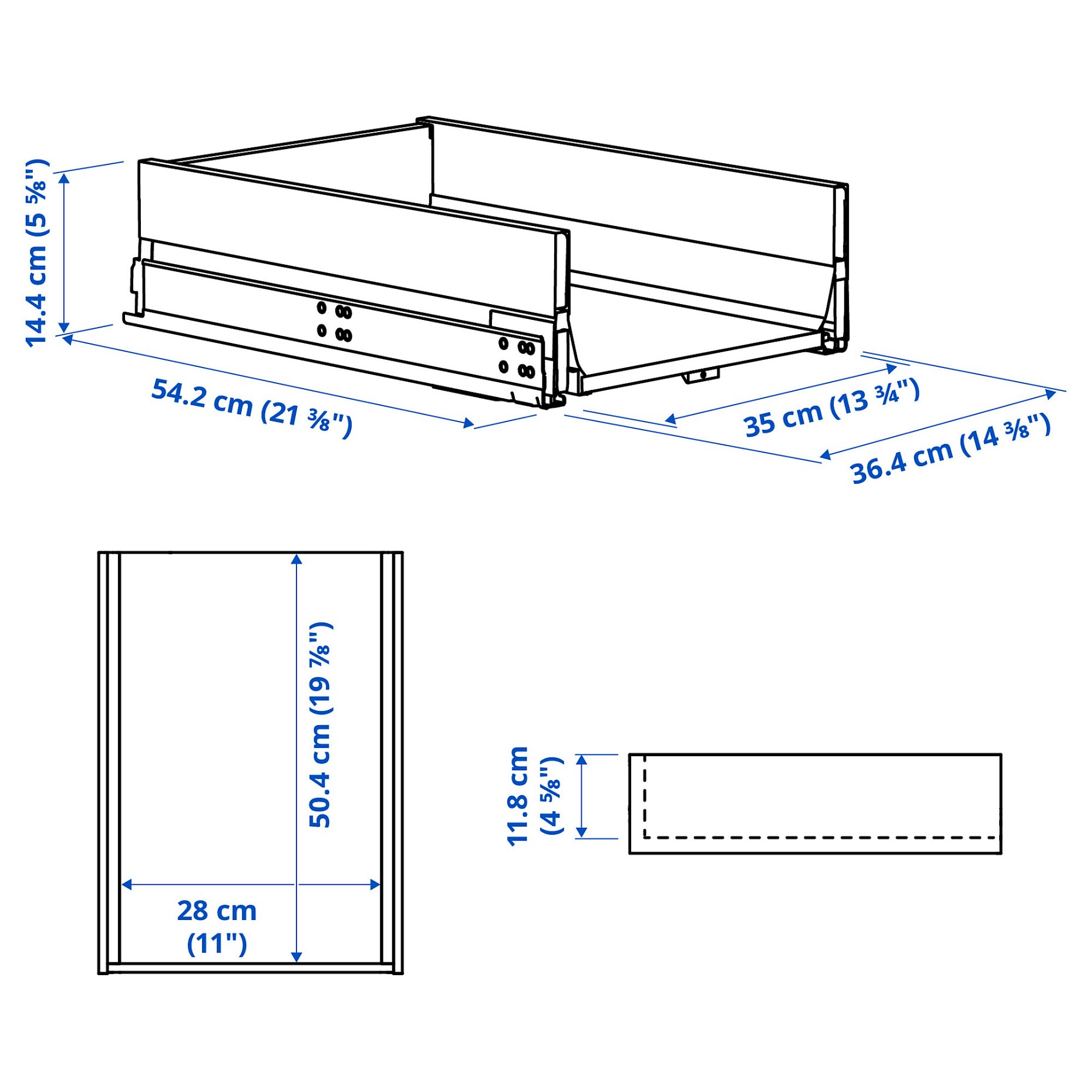 KNIVSHULT, συρτάρι μεσαίο, 40x60 cm, 006.006.72