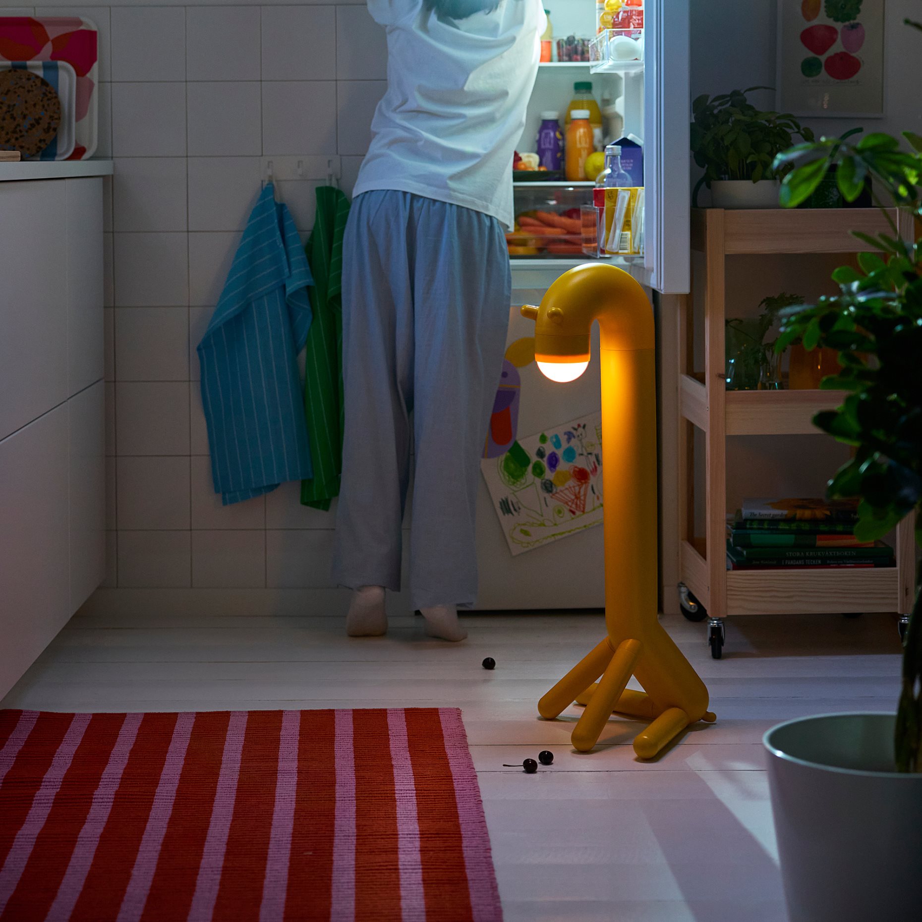 GREJSIMOJS, floor decoration lighting with built in LED light source, battery-operated, 006.020.39