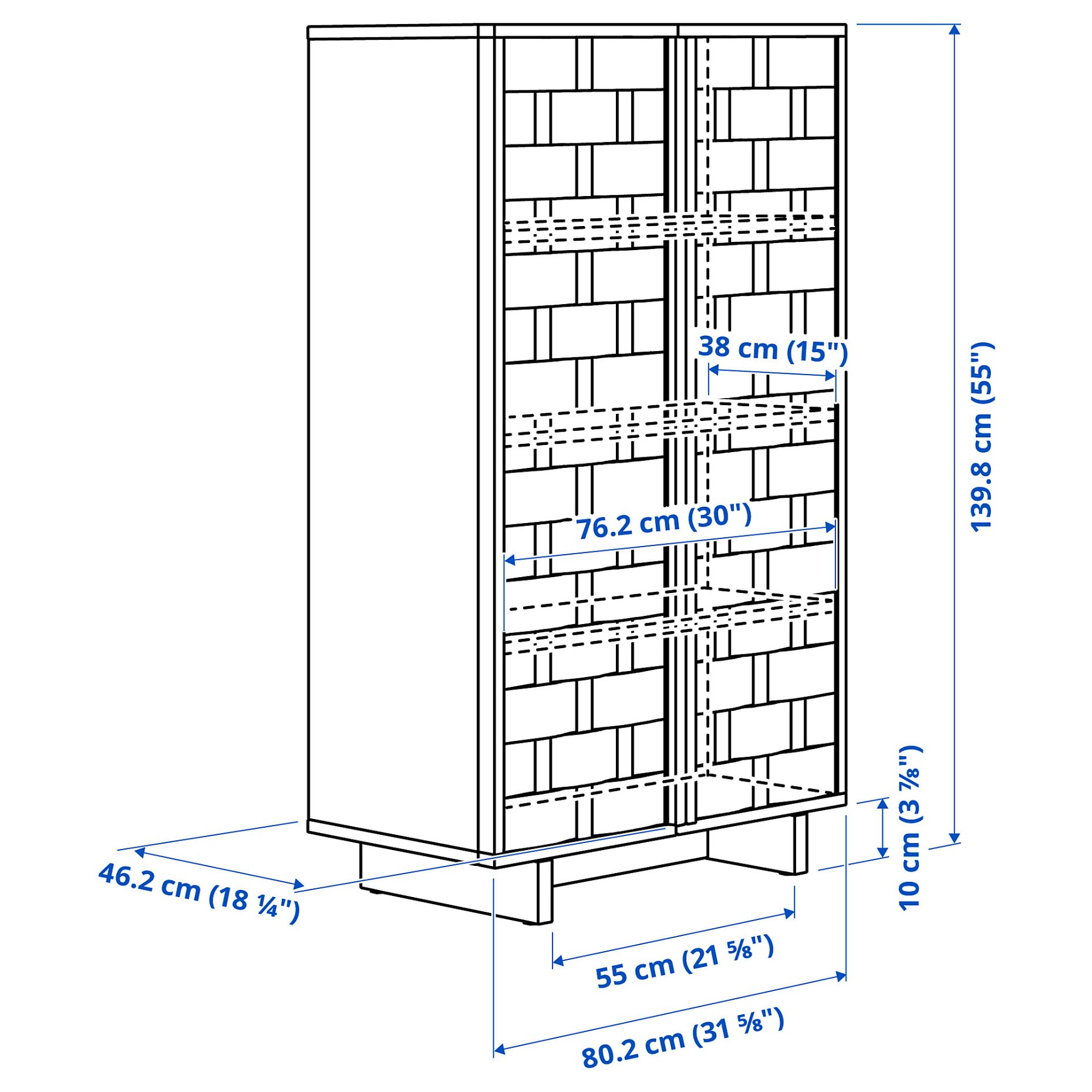 IKEA PS 2026, cabinet, 80x46x140 cm, 006.169.46
