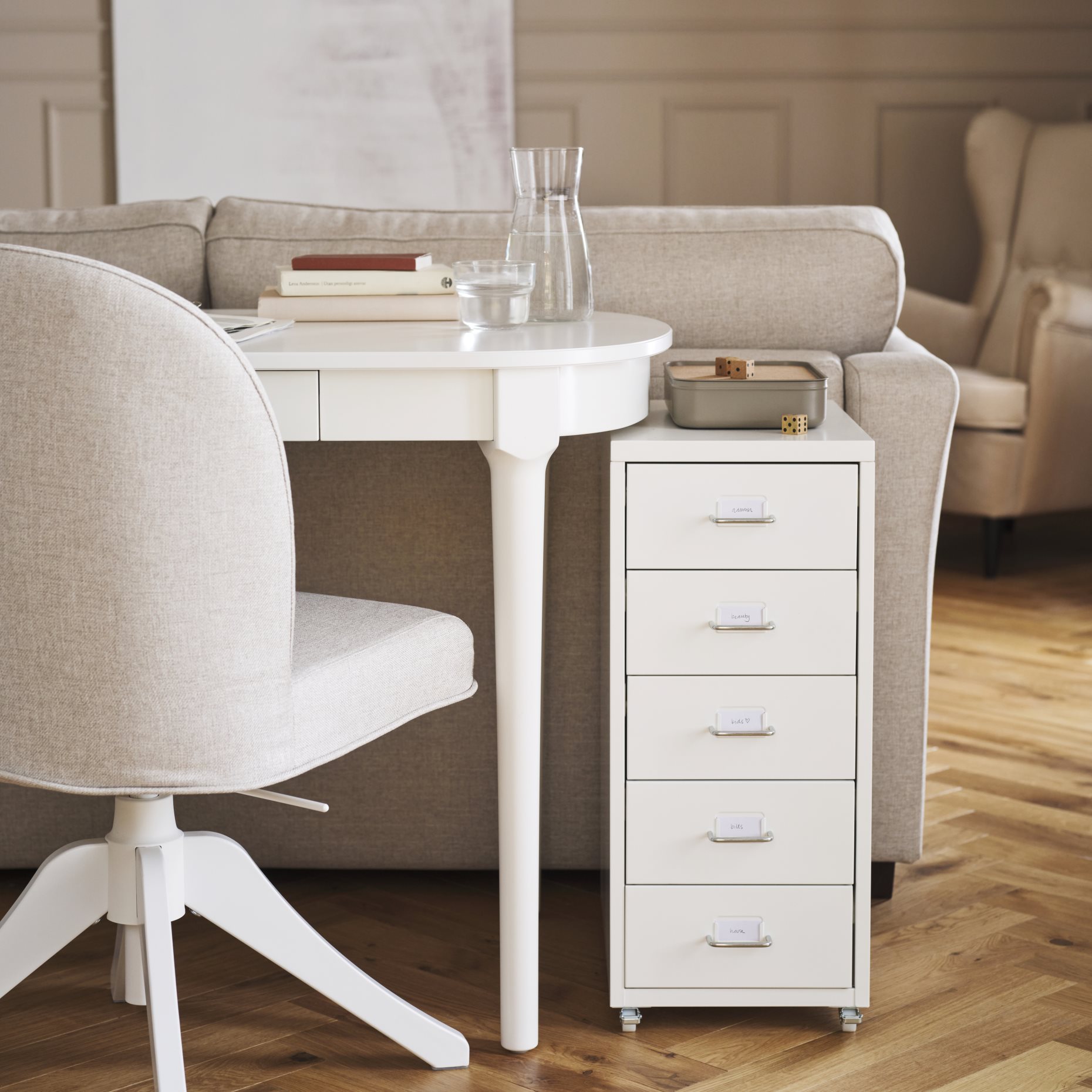 HELMER, drawer unit on castors, 28x65 cm, 006.199.02