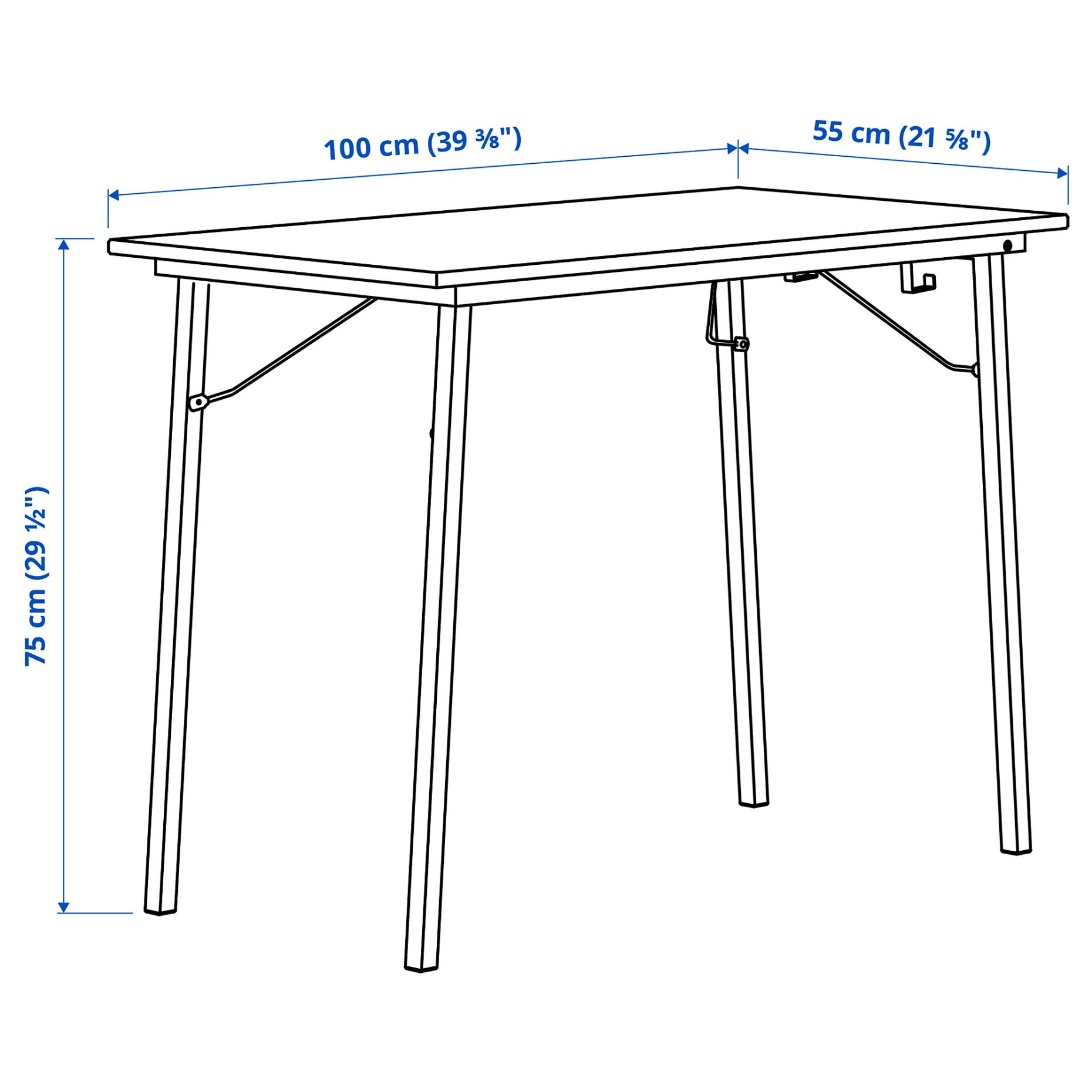 KOMPISHÄNG, desk, 100x55 cm, 006.287.51
