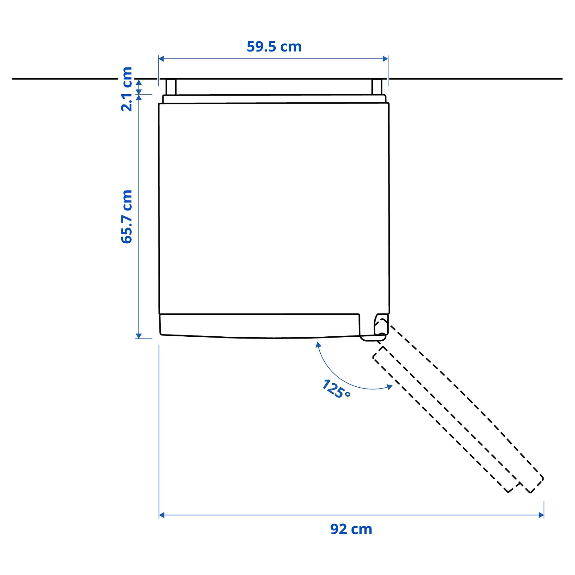 FÖRTOFT, ψυγείο/καταψύκτης IKEA 500, 216/118 l, 006.439.64