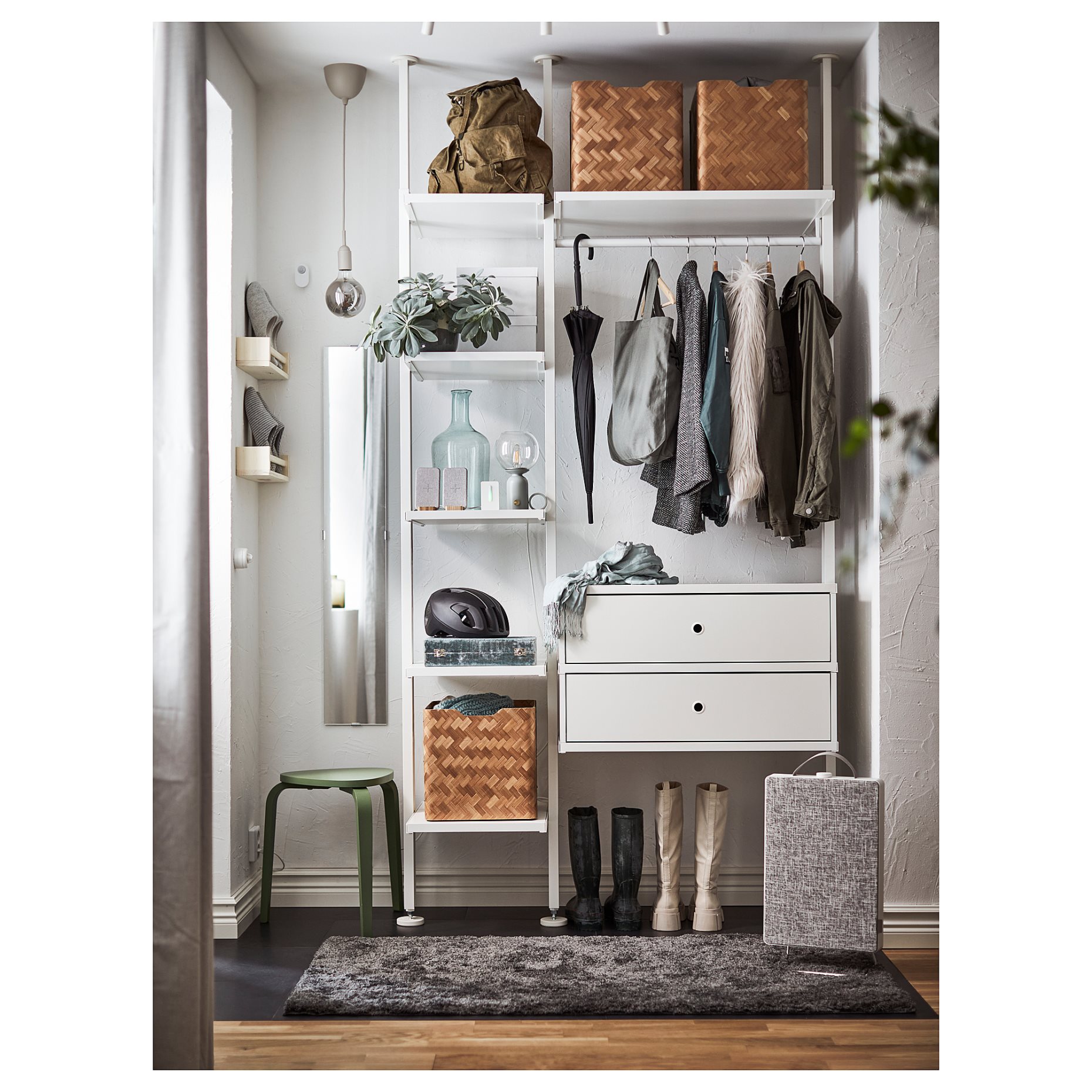 ELVARLI, wardrobe combination, 135x51x222-350 cm, 091.581.52