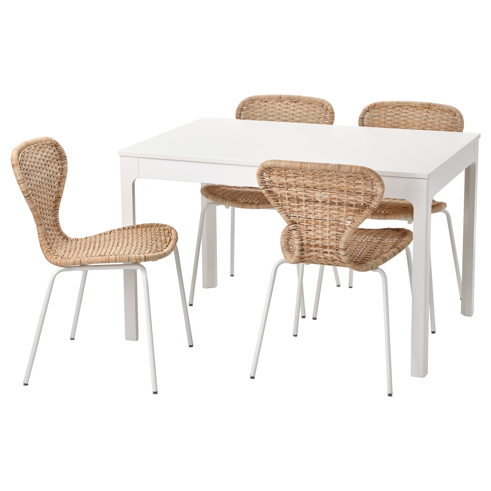 EKEDALEN/ALVSTA, table and 4 chairs, 120/180x80 cm, 094.815.80