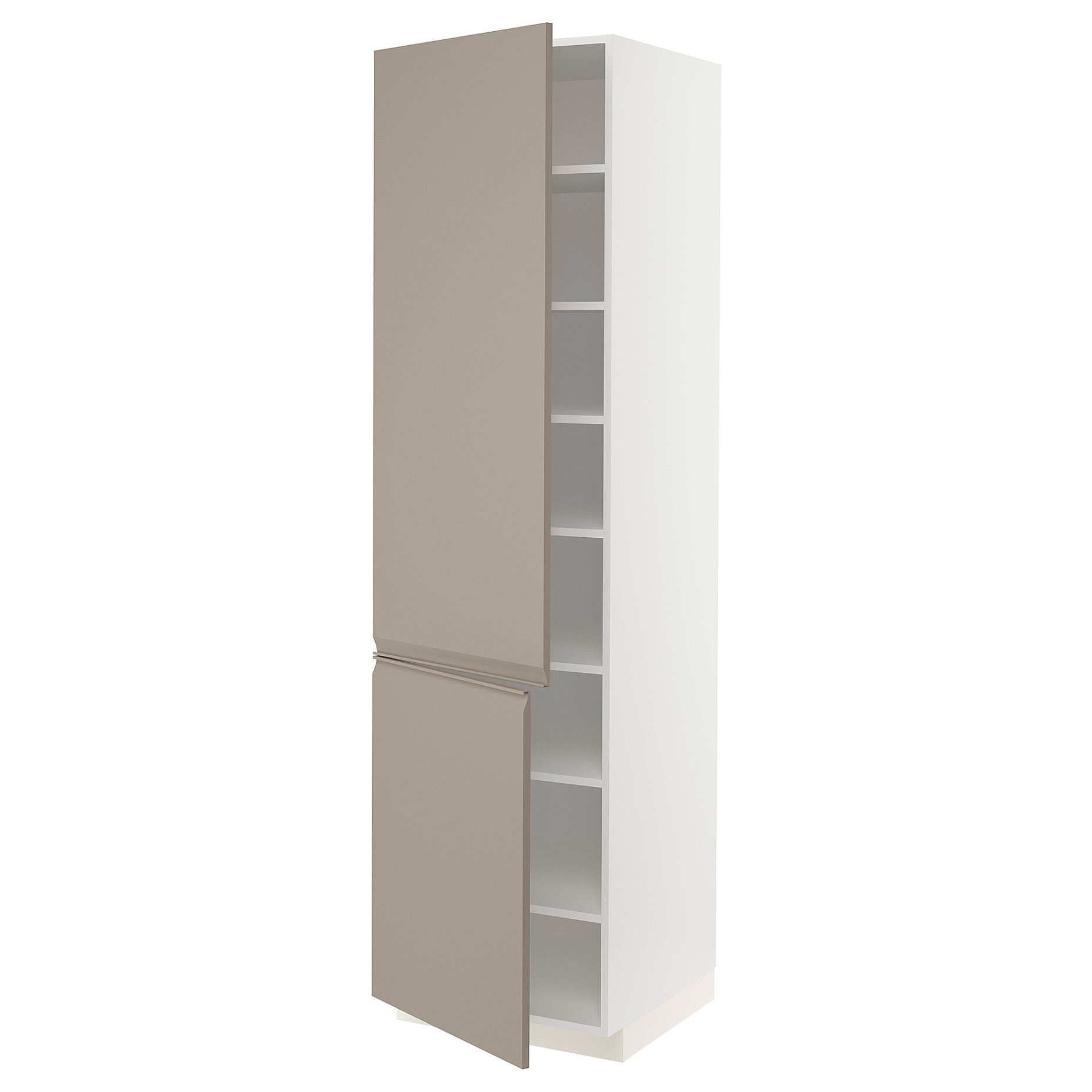 METOD, ψηλό ντουλάπι με ράφια/2 πόρτες, 60x60x220 cm, 094.925.69