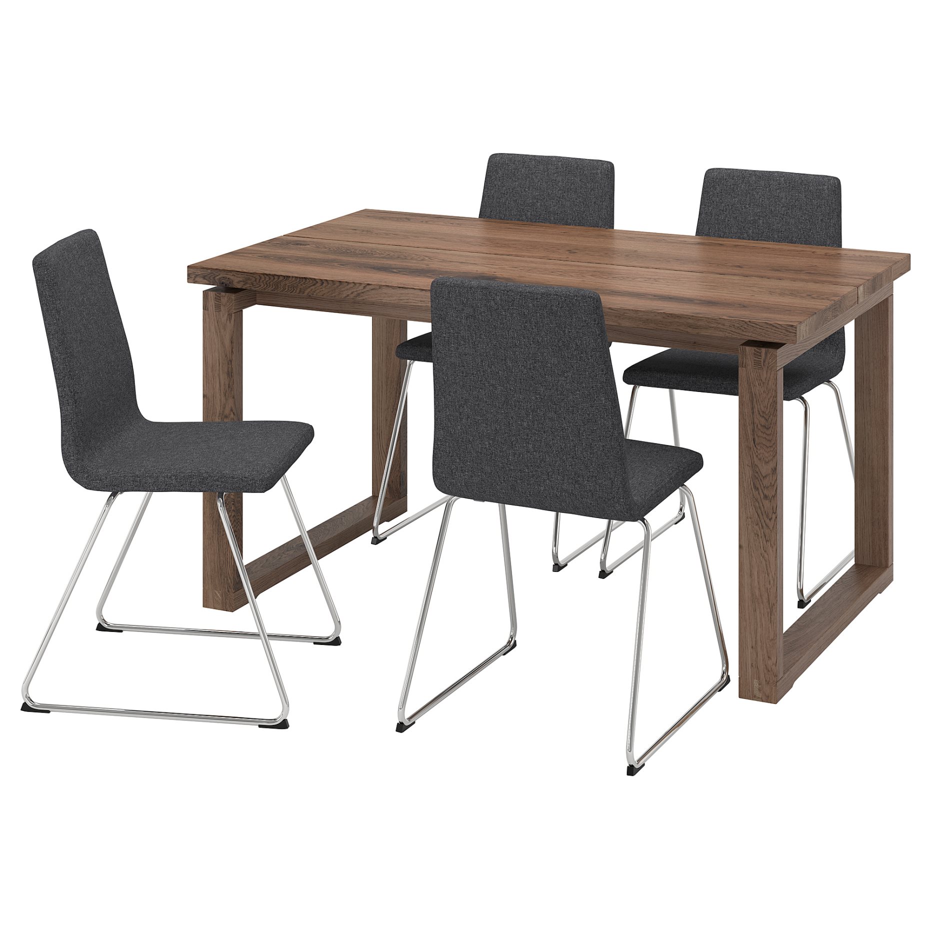 MORBYLANGA/LILLANAS, τραπέζι και 4 καρέκλες, 140x85 cm, 094.950.87
