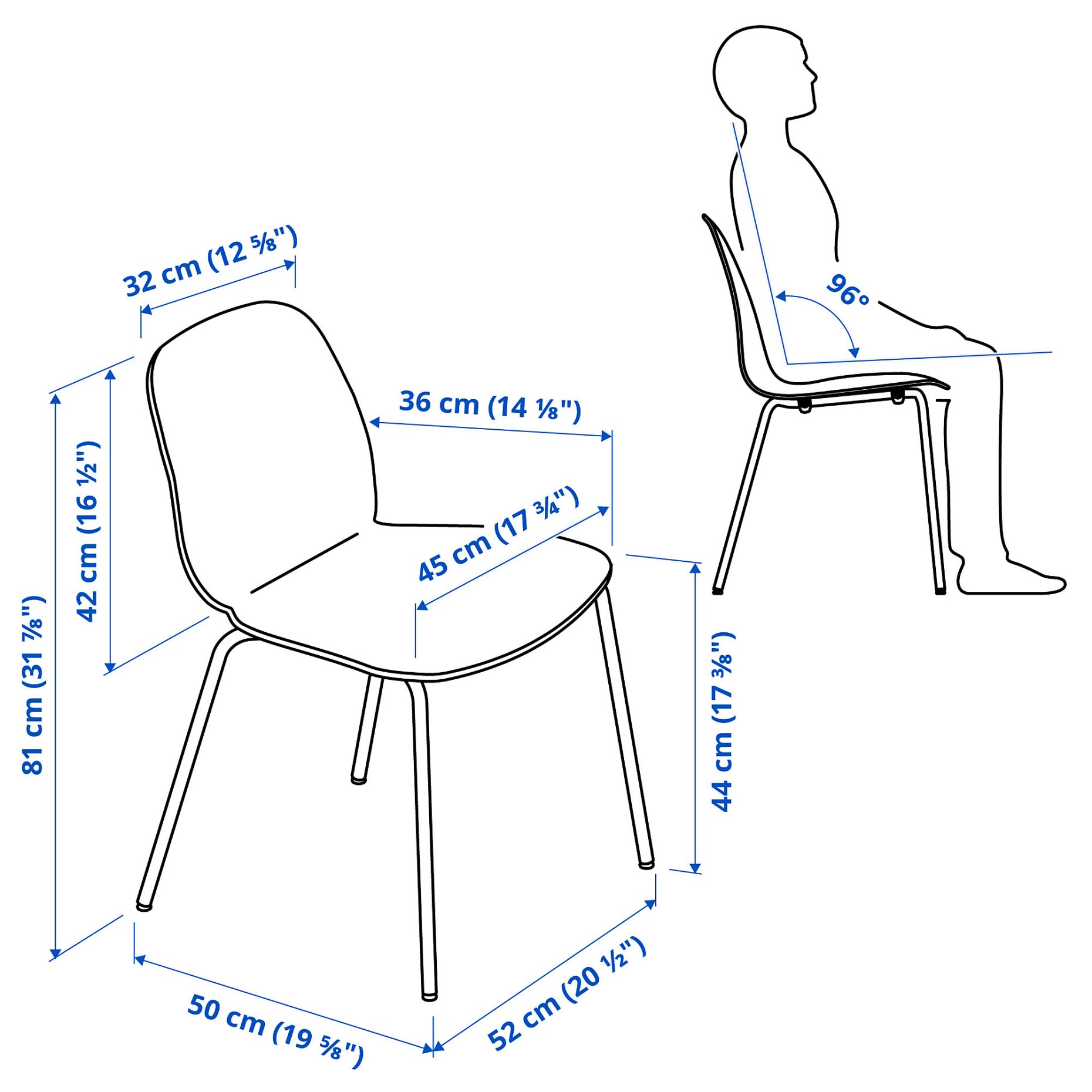 SANDSBERG/LIDAS, τραπέζι και 4 καρέκλες, 110x67 cm, 095.090.51