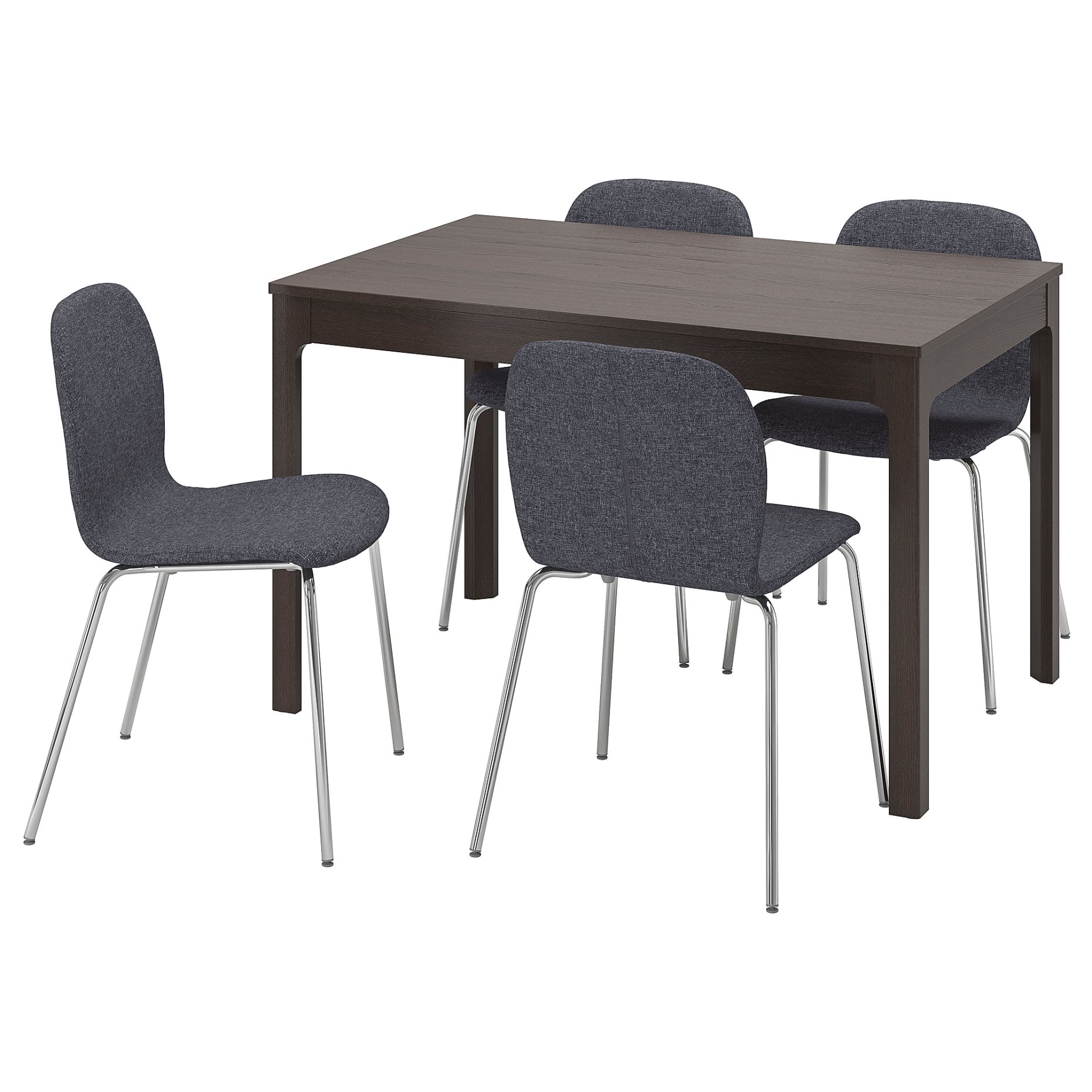 EKEDALEN/KARLPETTER, τραπέζι και 4 καρέκλες, 120/180x80 cm, 095.167.68