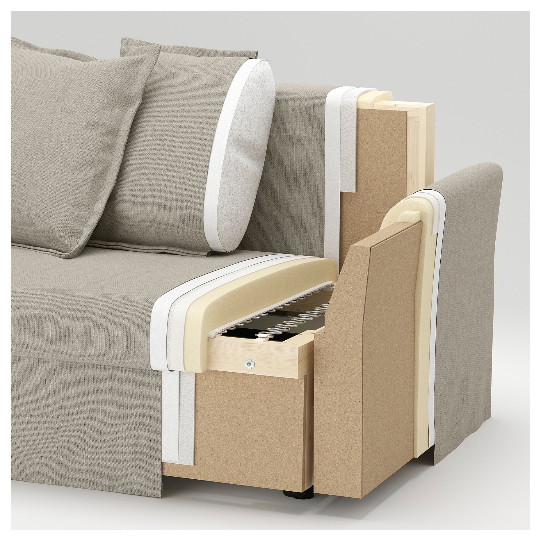 HOLMSUND, τριθέσιος καναπές-κρεβάτι, 095.169.28