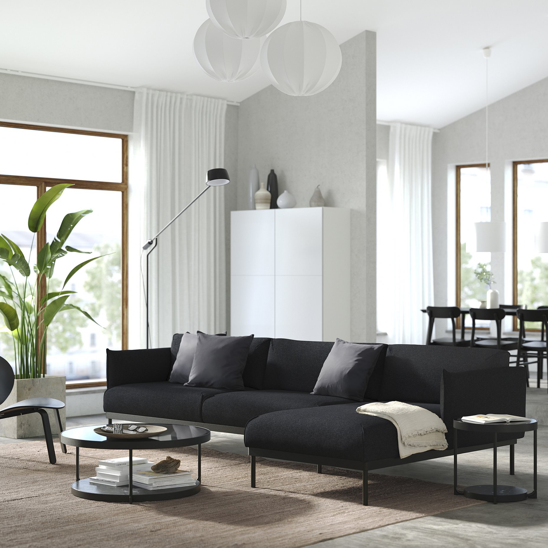 ÄPPLARYD, 4-seat sofa with chaise longue, 095.281.77
