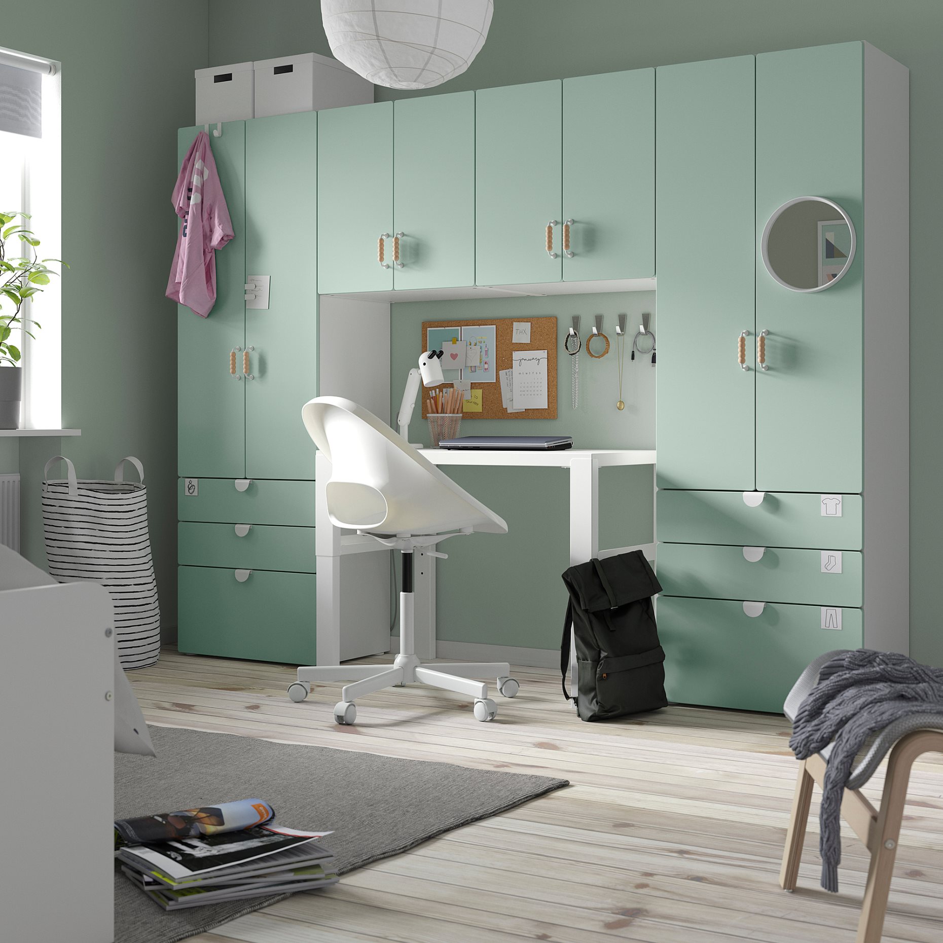 SMASTAD/PLATSA, storage combination, 240x42x181 cm, 095.445.54