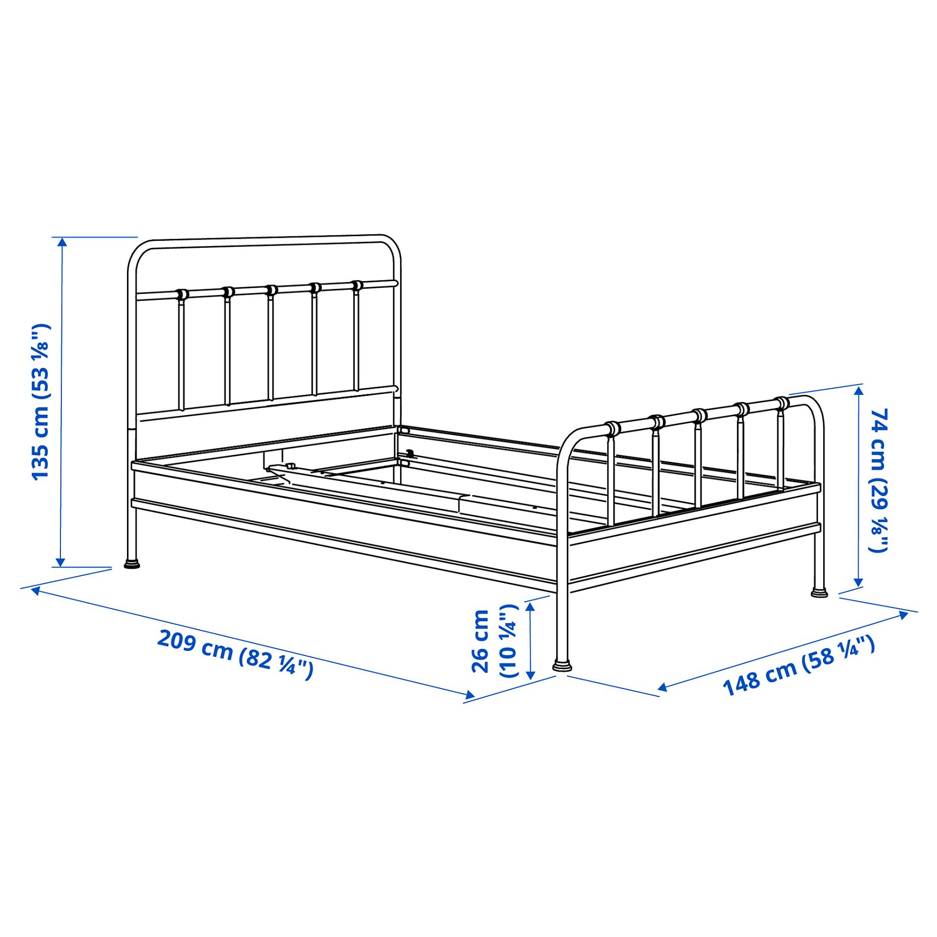 STJARNO, bed frame, 140x200 cm, 095.634.44