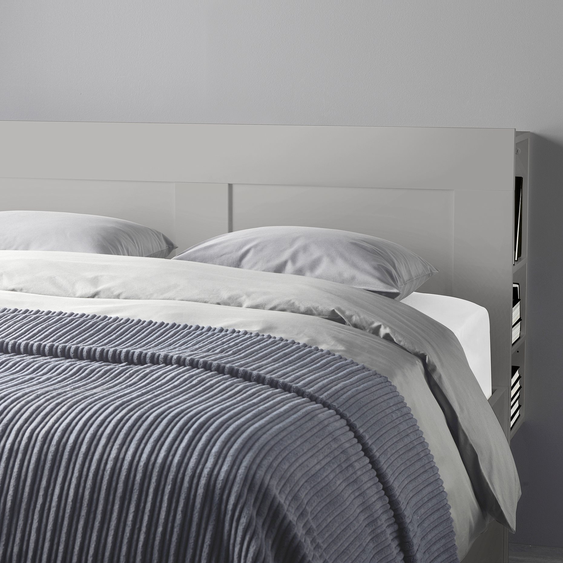 BRIMNES, bed frame with storage and headboard, 160x200 cm, 095.900.27