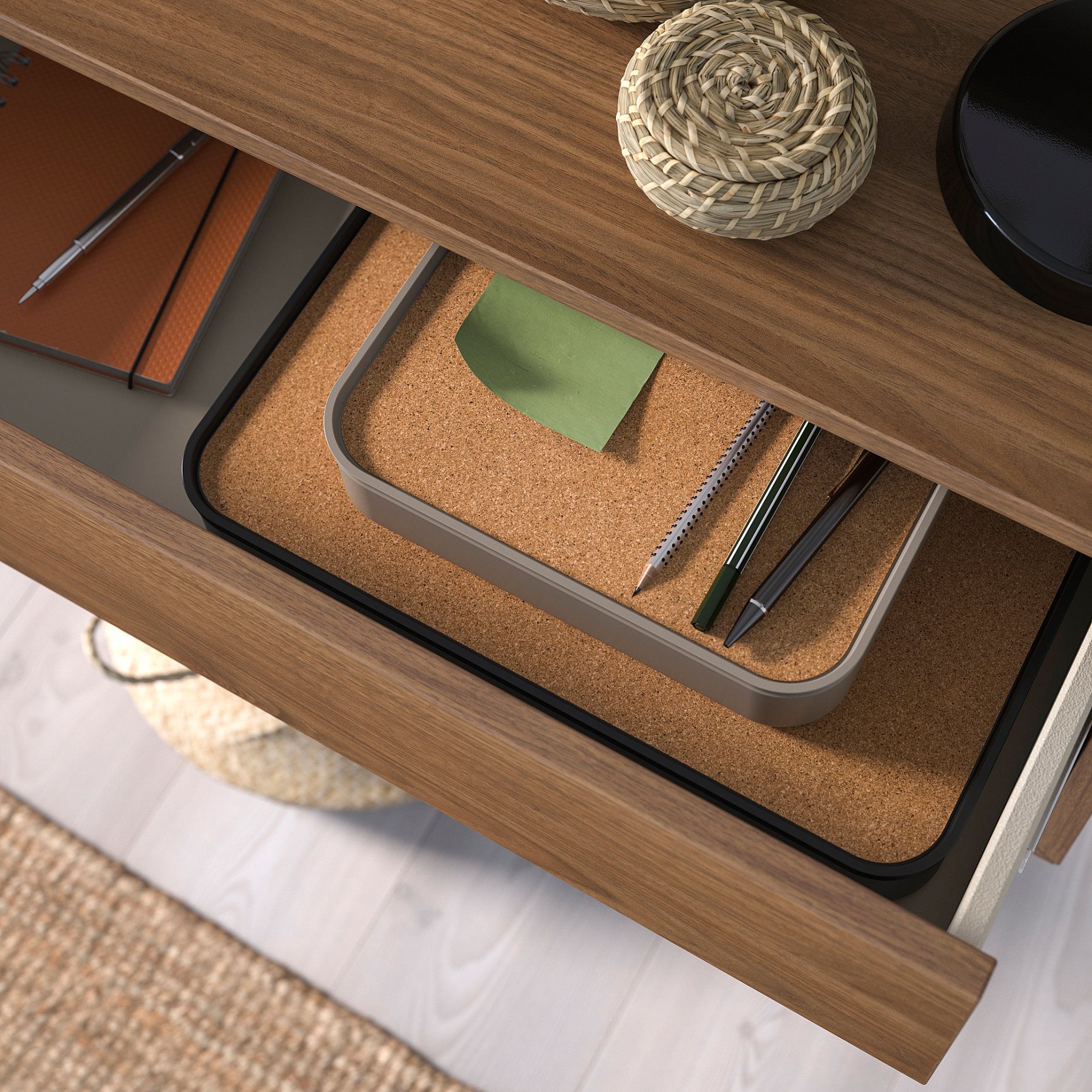 EKET, wall-mounted storage combination with 2 drawers, 70x35x35 cm, 095.903.72