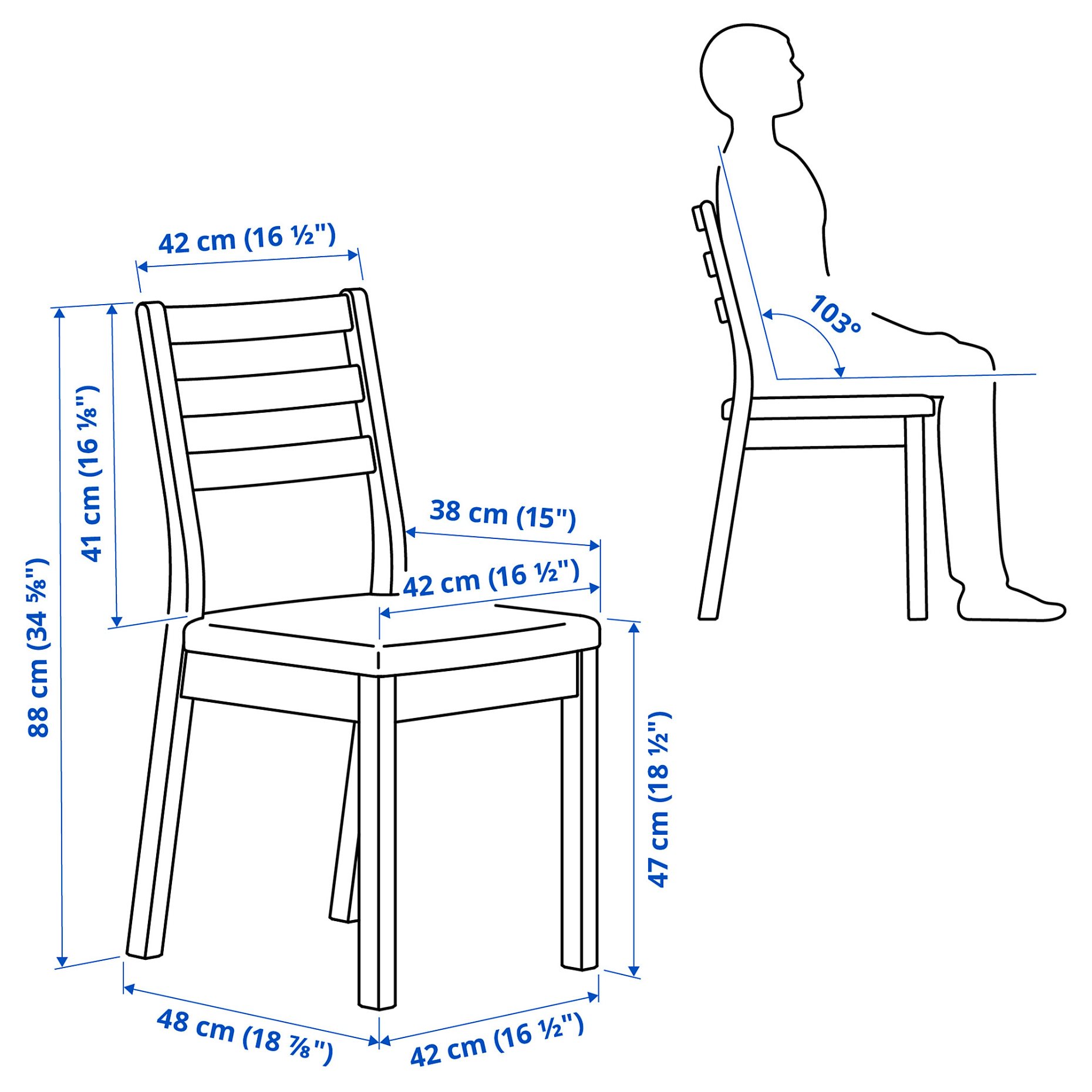 TONSTAD/TONSTAD, table and 2 chairs, 80/120x70 cm, 095.966.61