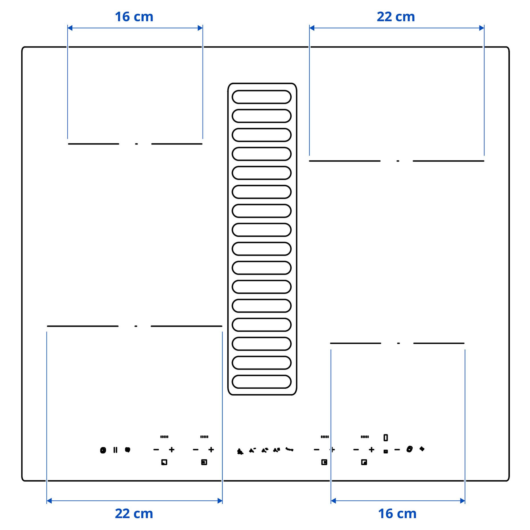 TÄCKNAN, επαγωγική εστία με ενσωματωμένο απορροφητήρα και κιτ ανακύκλωσης αέρα/IKEA 300, 60 cm, 096.124.68