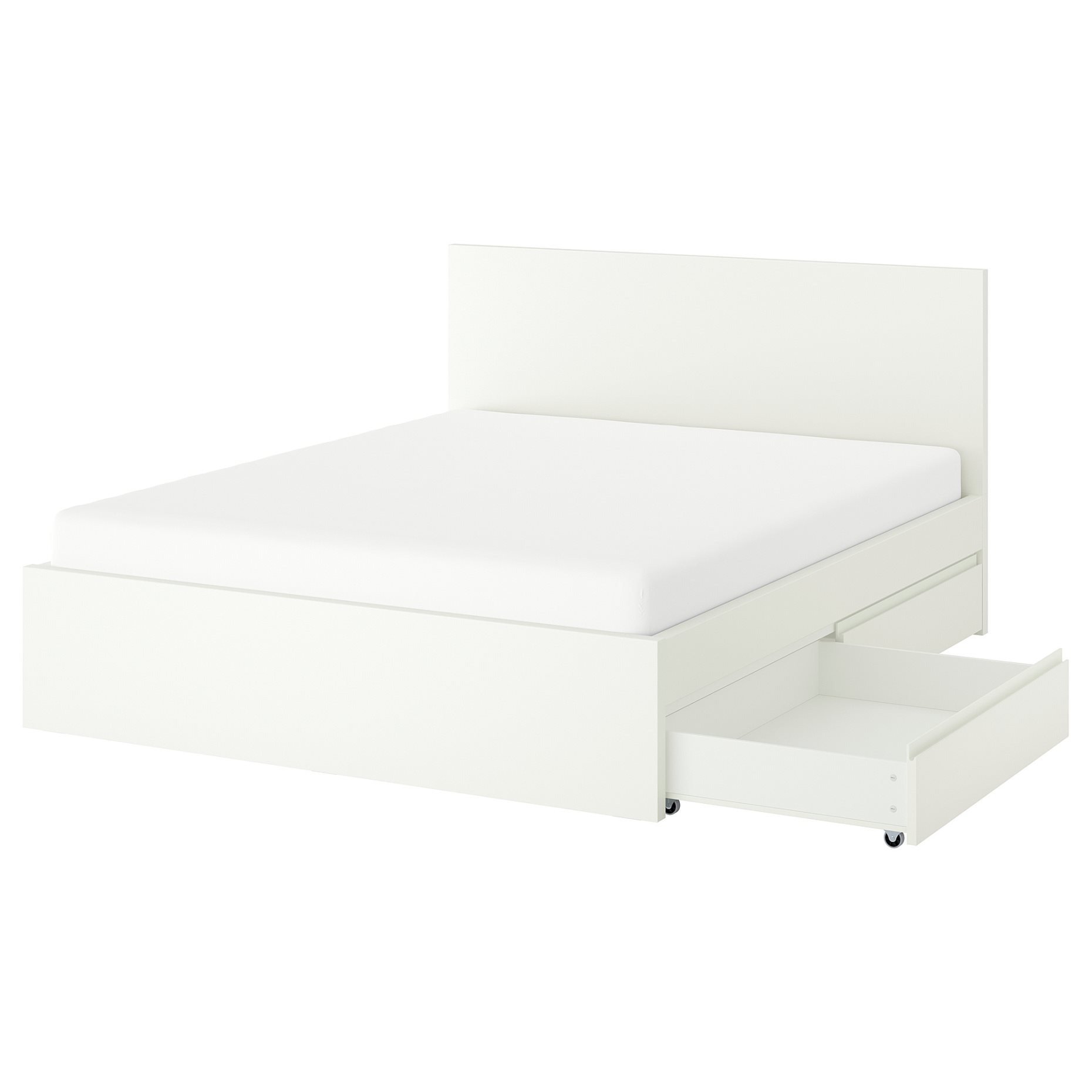STORKLINTA, σκελετός κρεβατιού με 4 κουτιά αποθήκευσης, 160x200 cm, 096.308.20
