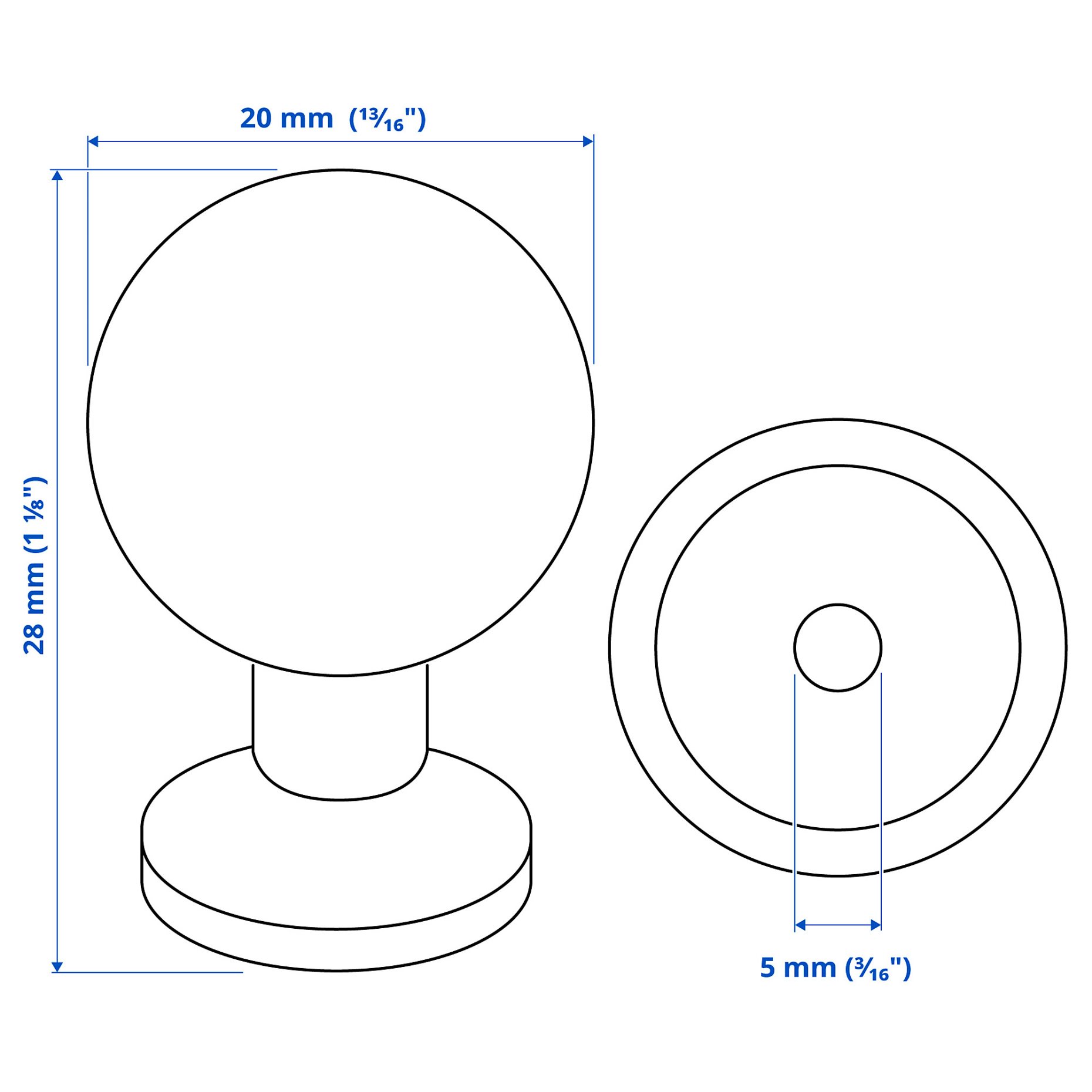 BAGGANÄS, knob, 2 pack, 103.384.16