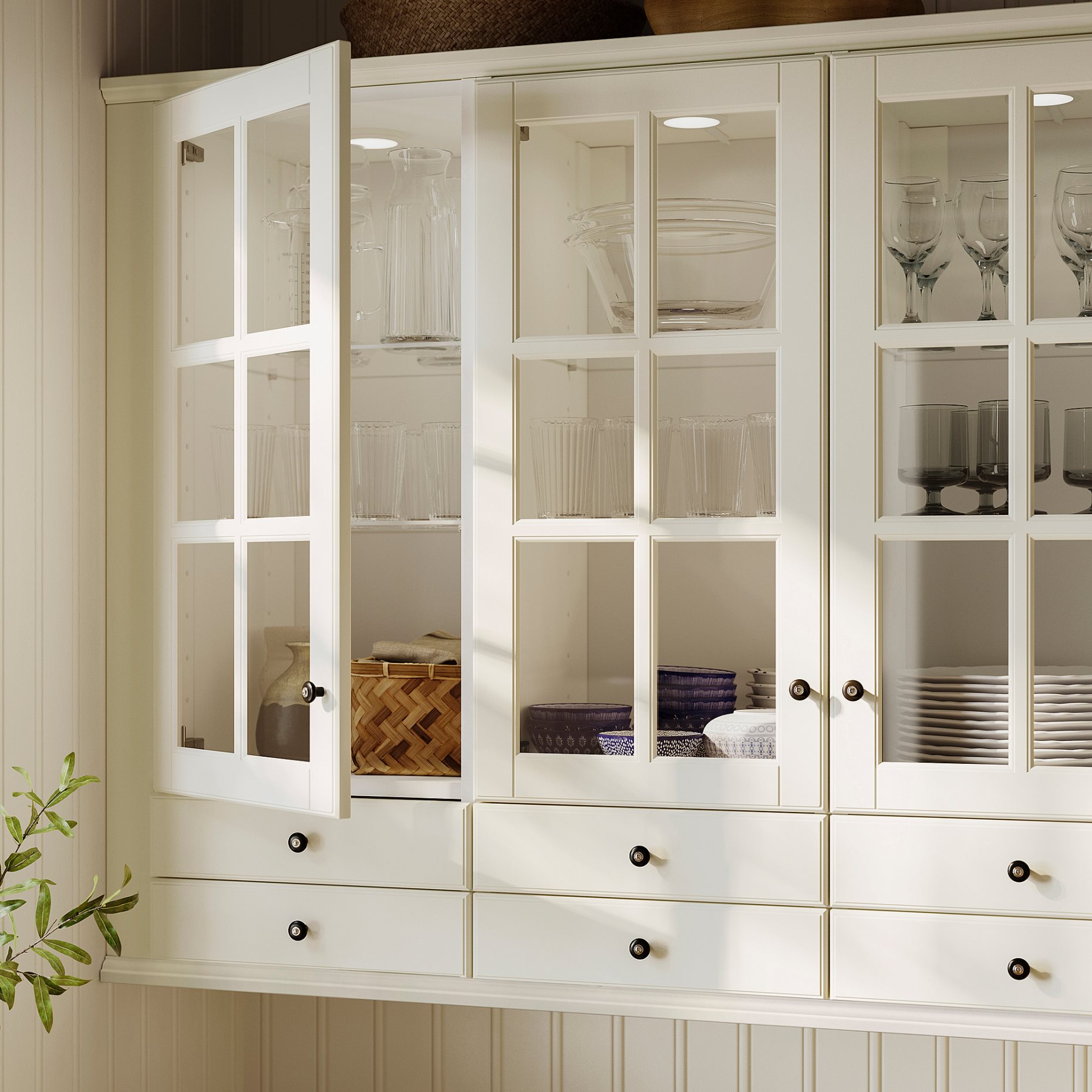 BODBYN, glass door, 40x80 cm, 104.850.49