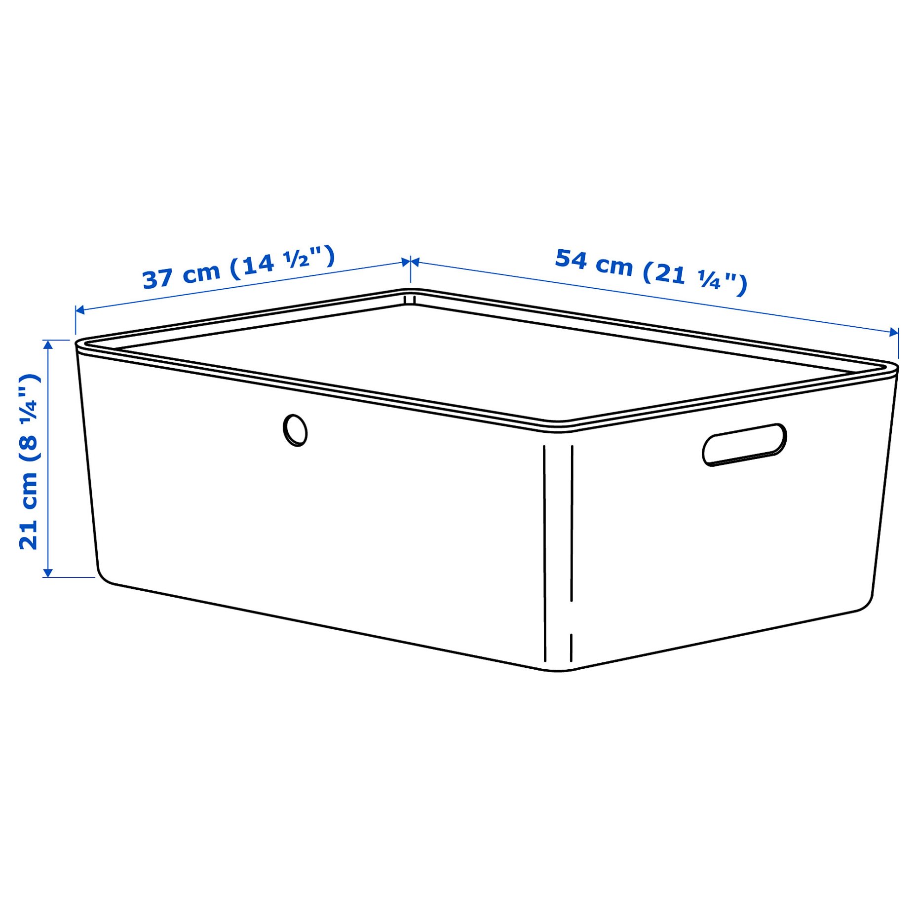 KUGGIS, κουτί με καπάκι/διαφανές, 37x54x21 cm, 105.140.42