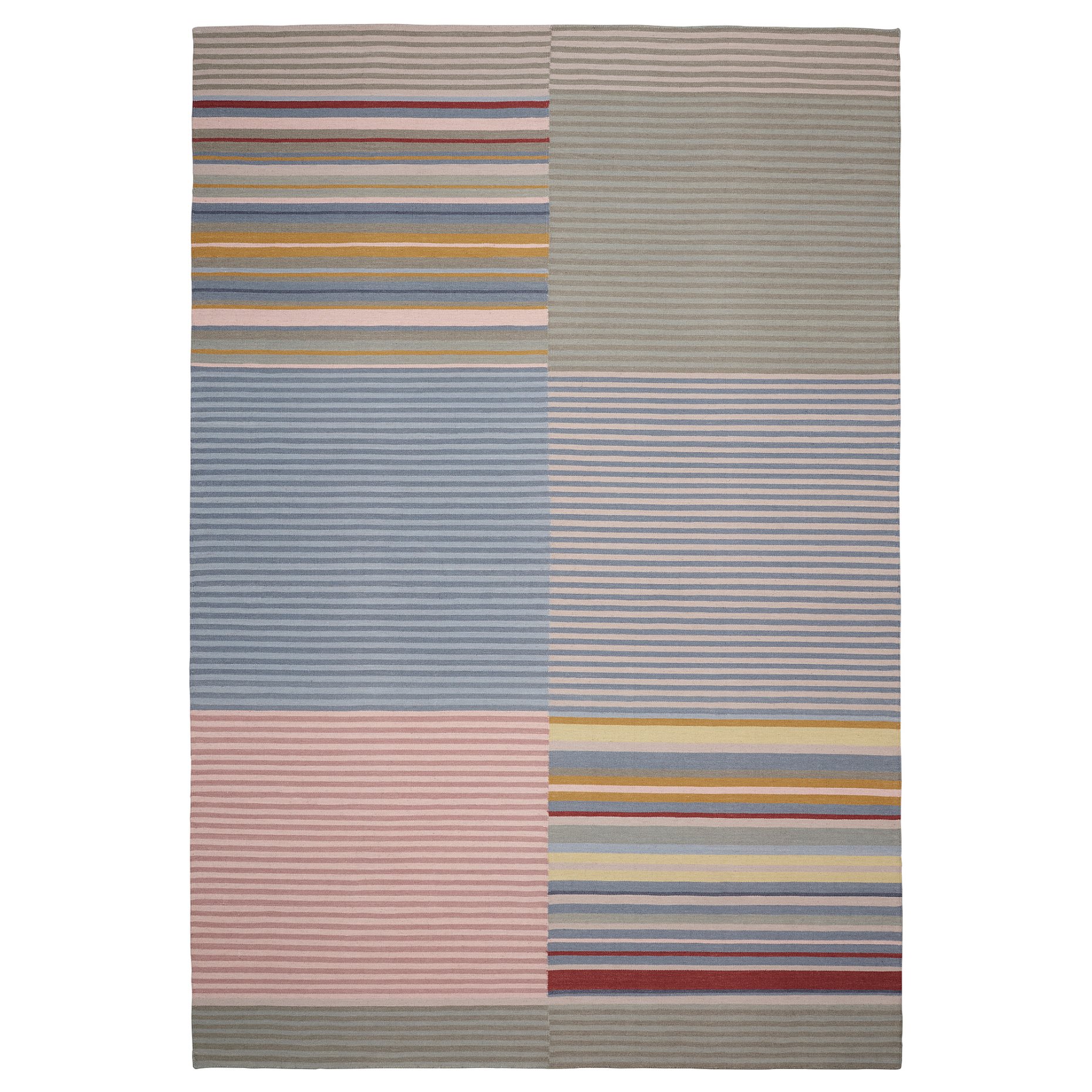 BUDDINGE, xαλί, χαμηλή πλέξη/xειροποίητο/μοτίβο ριγέ, 170x240 cm, 105.141.79