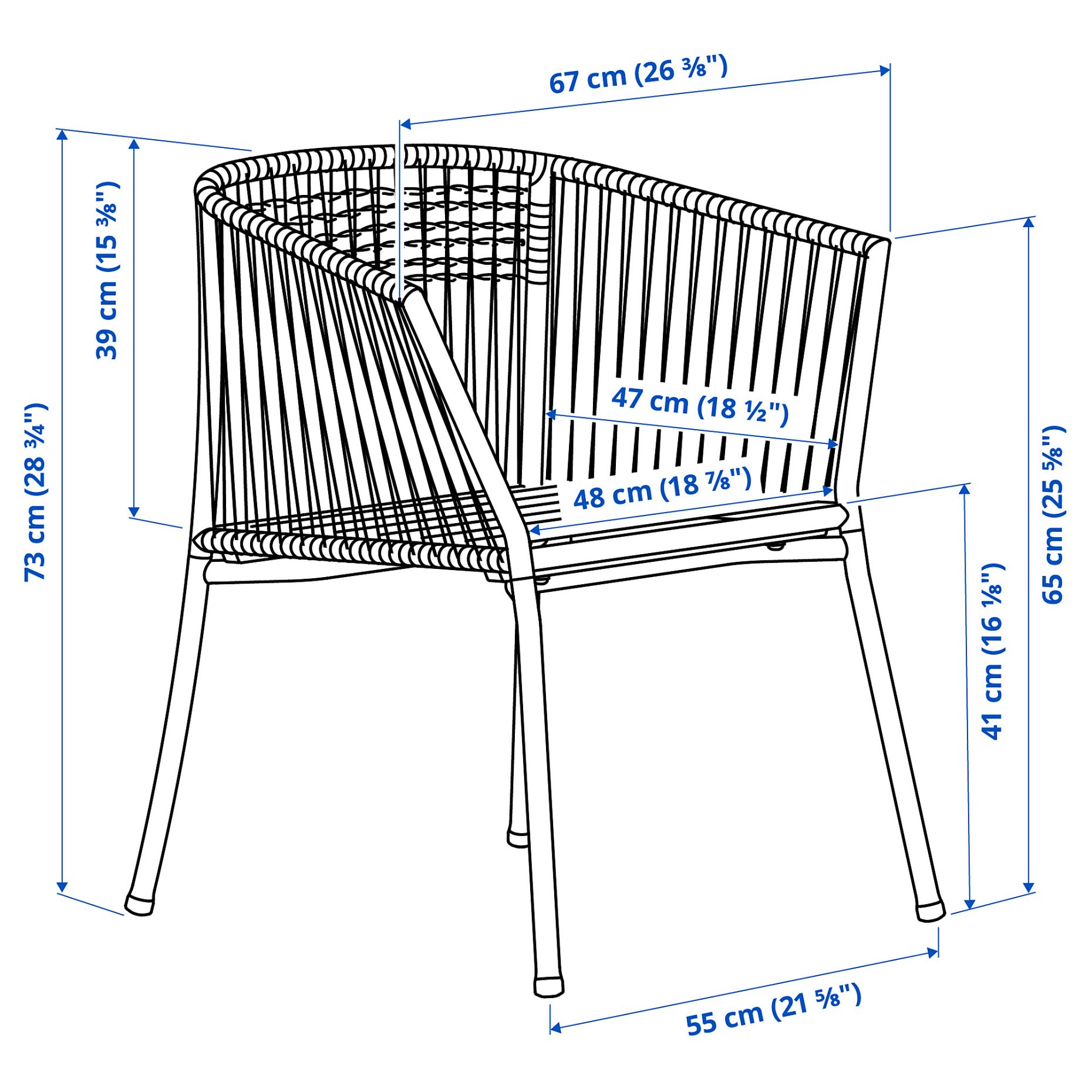 SEGERÖN, chair with armrests, outdoor, 105.147.54