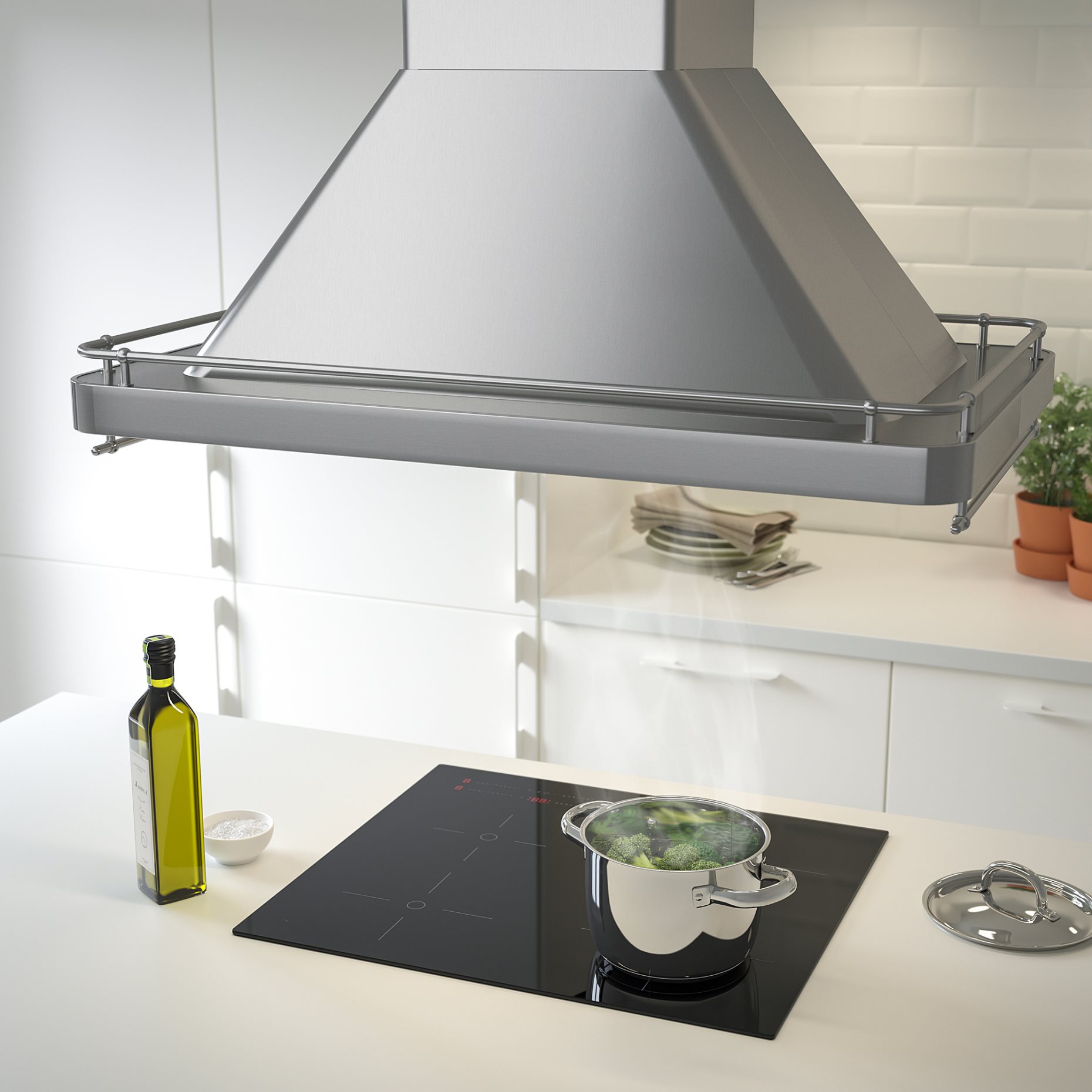 OMNEJD, ceiling-mounted extractor hood, 90 cm, 105.217.35