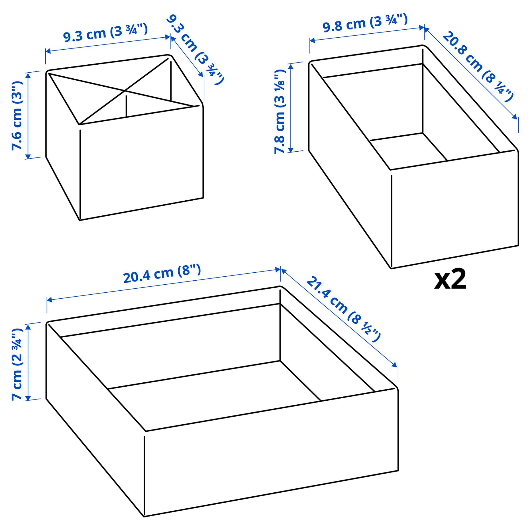 LYSMASK, κουτί με σχέδια, σετ 4 τεμ., 105.232.92