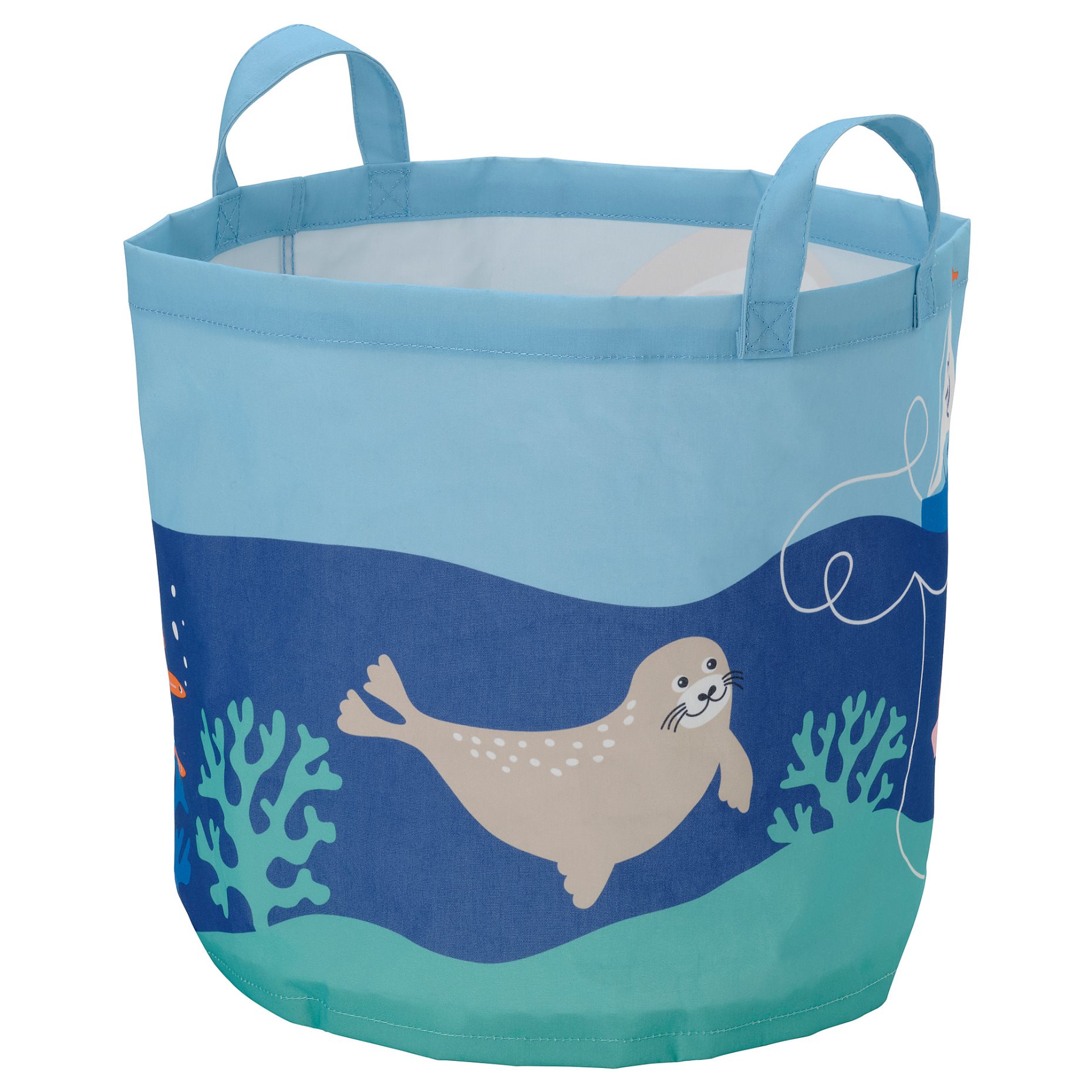 BLÅVINGAD, storage bag/ocean animals pattern, 105.283.79