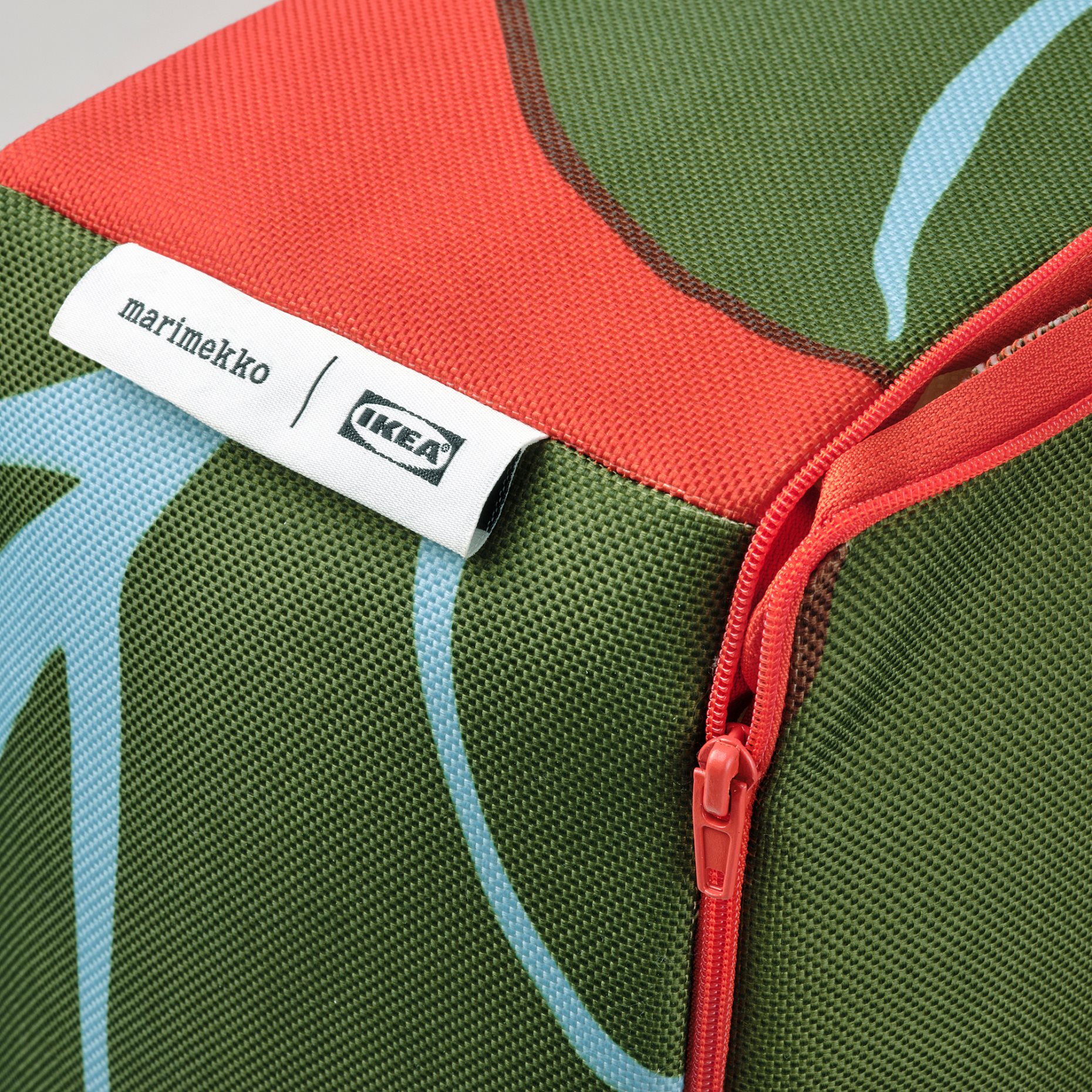 BASTUA, floor cushion/outdoor/leaf pattern, 60x60 cm, 105.447.27