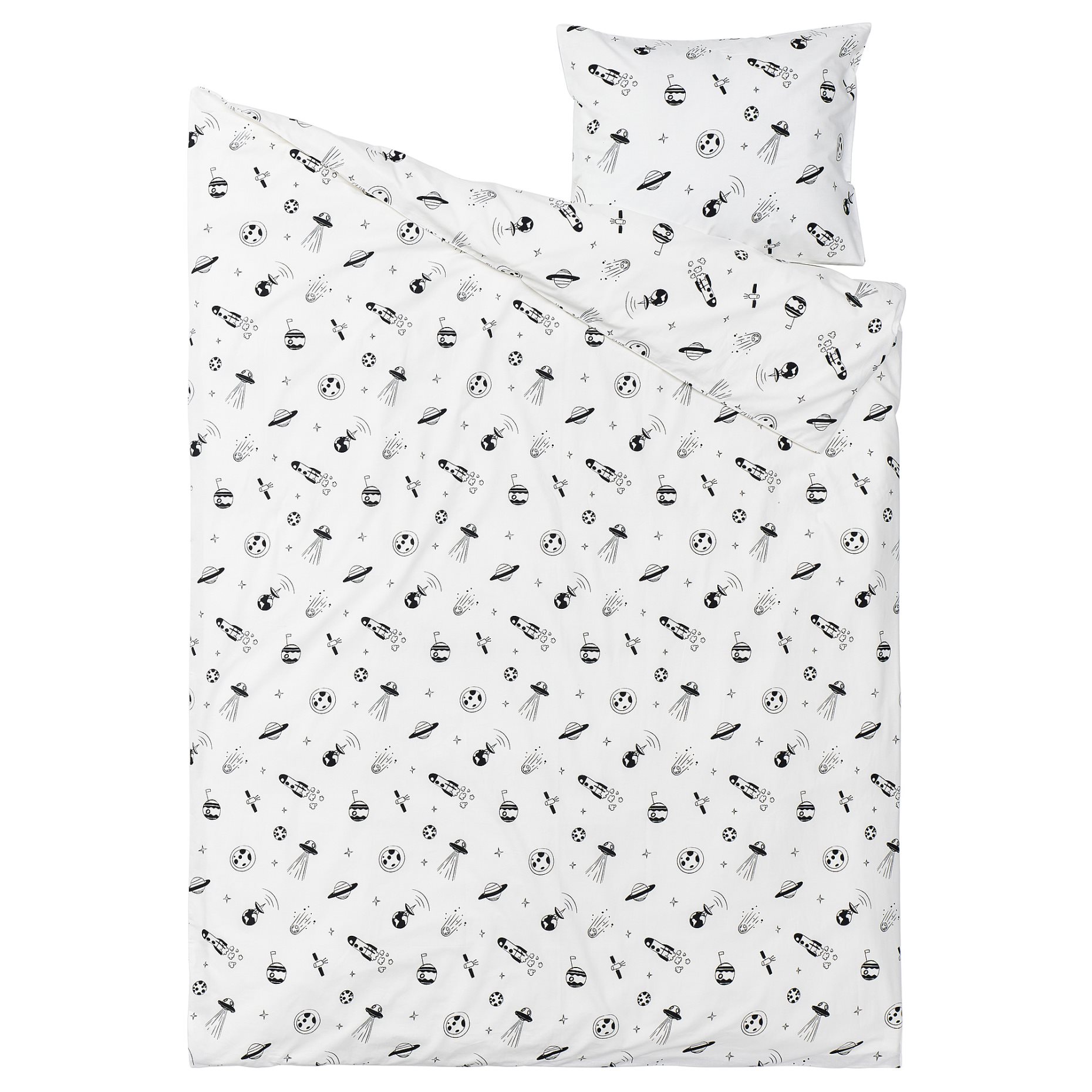 AFTONSPARV, duvet cover and pillowcase/space, 150x200/50x60 cm, 105.540.28