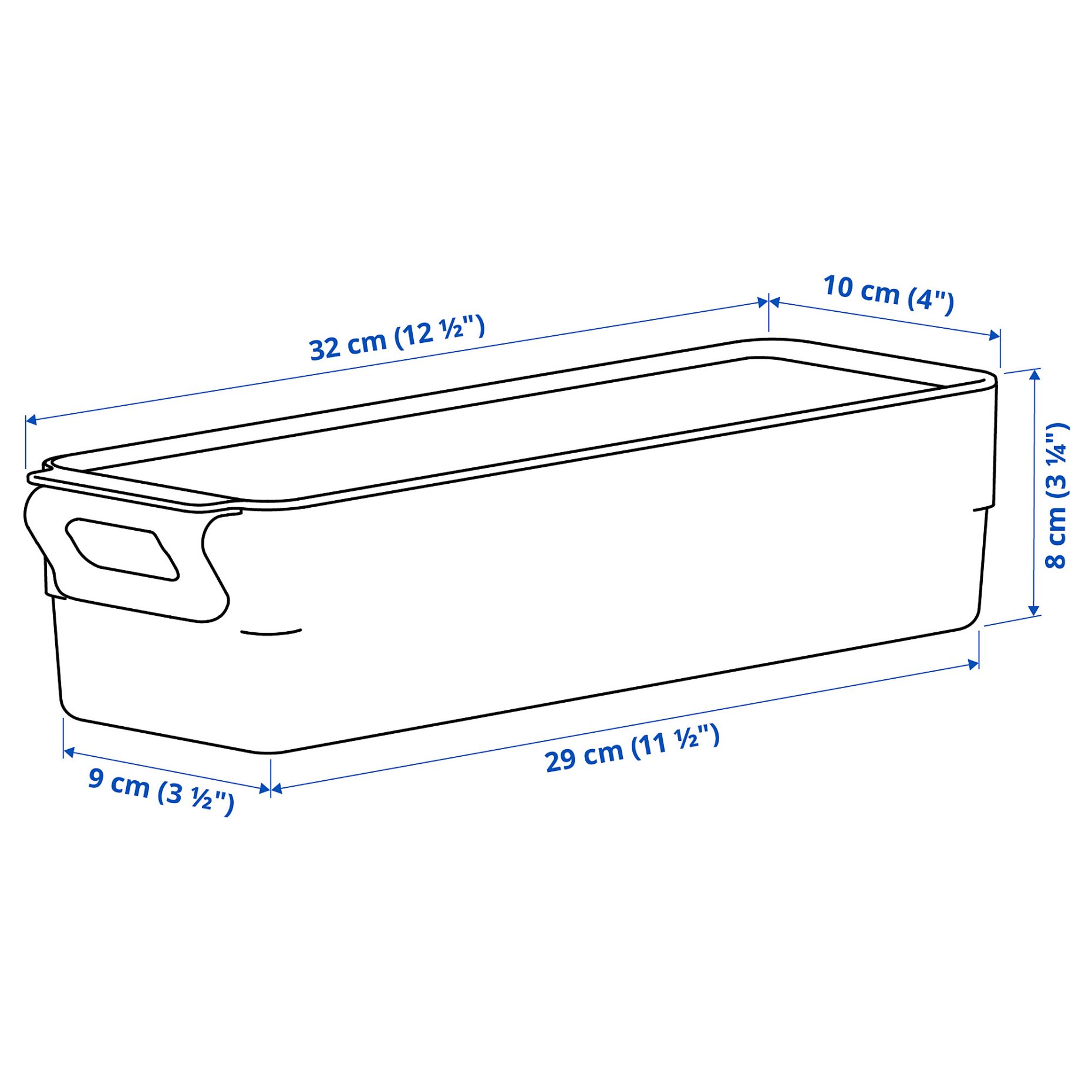 KLIPPKAKTUS, storage box for fridge, 32x10x8 cm, 105.688.84
